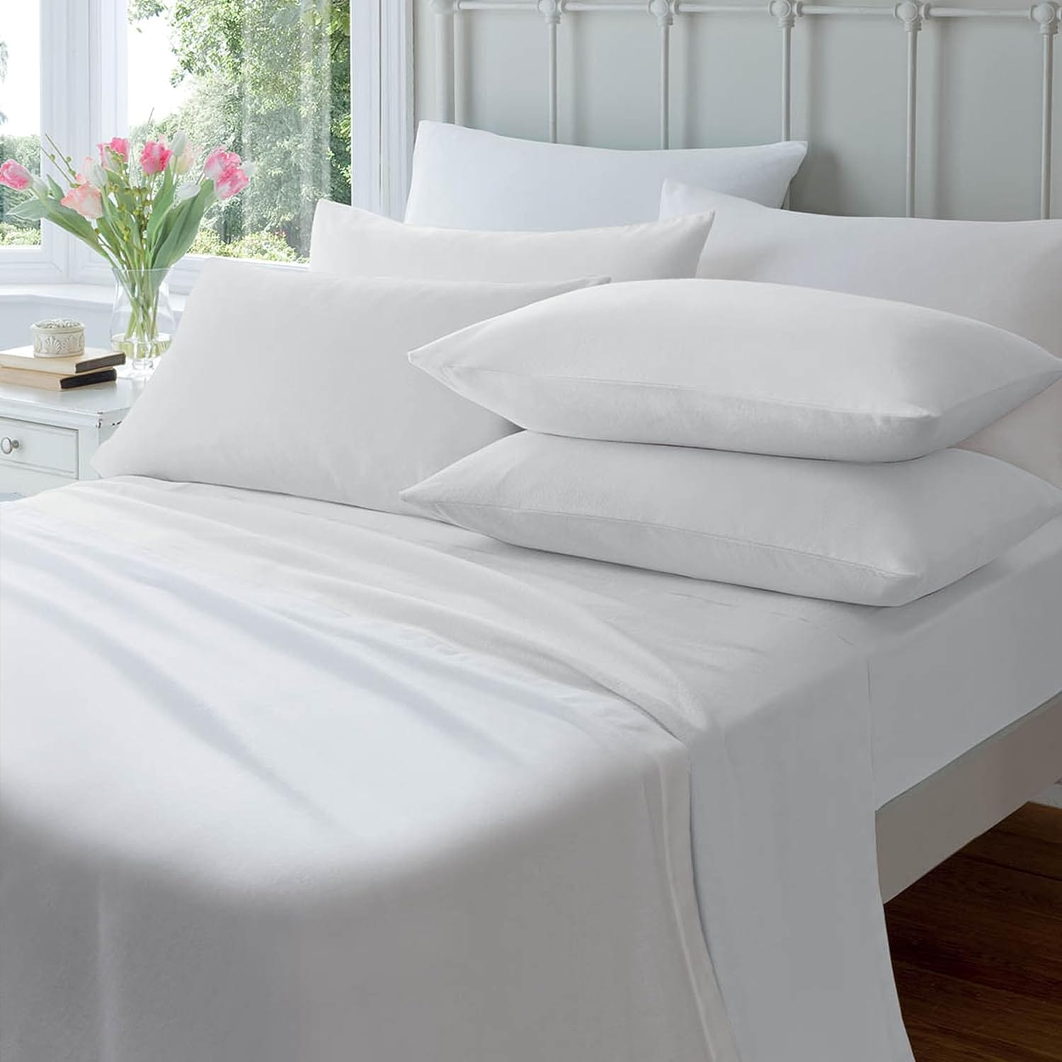 OLIVIA ROCCO Flannelette Fitted Sheets – 100% Brushed Cotton Bedding