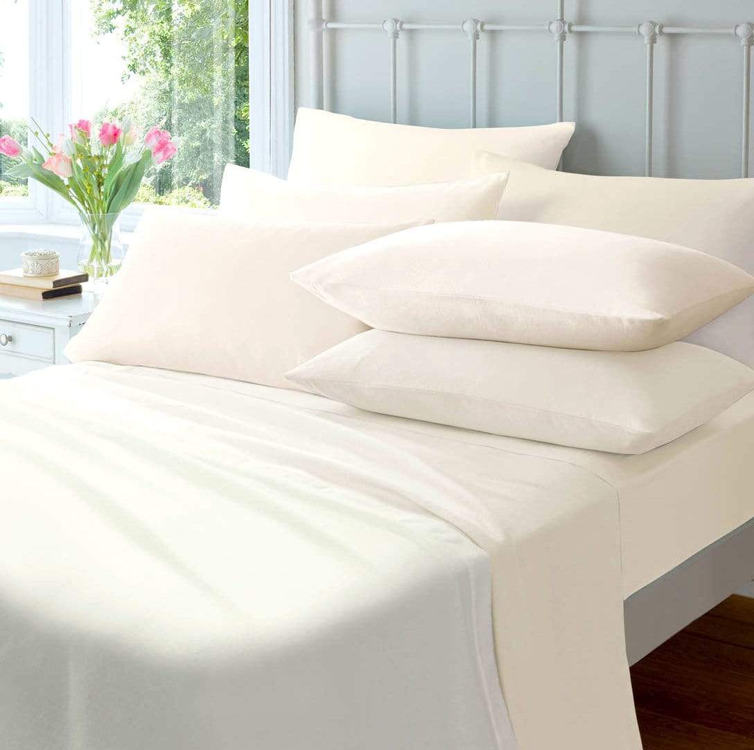 OLIVIA ROCCO Flannelette Flat Sheet – 100% Brushed Cotton Bedding