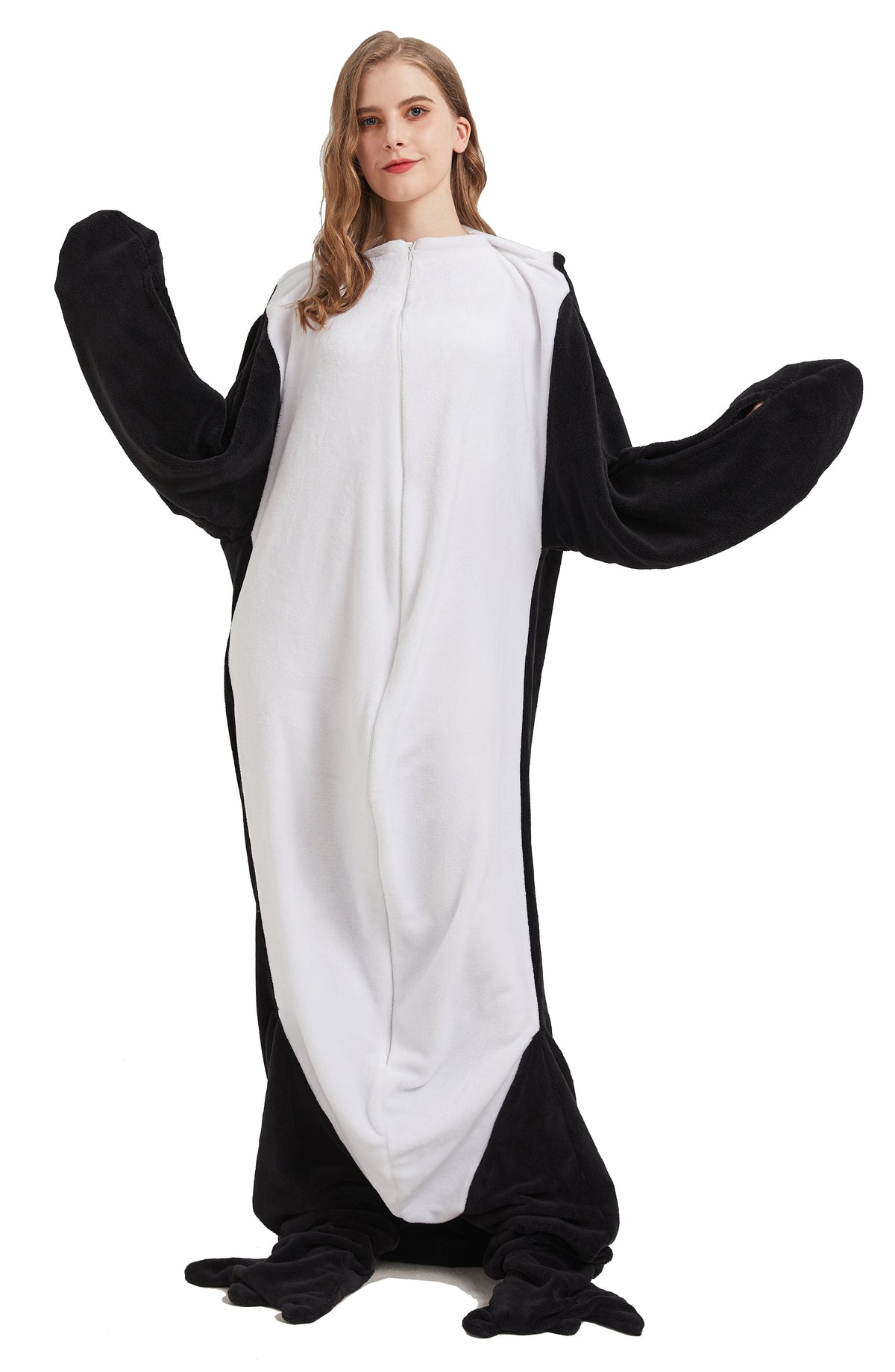 OLIVIA ROCCO Penguin Wearable Blanket Hoodie – Oversized Fleece Loungewear
