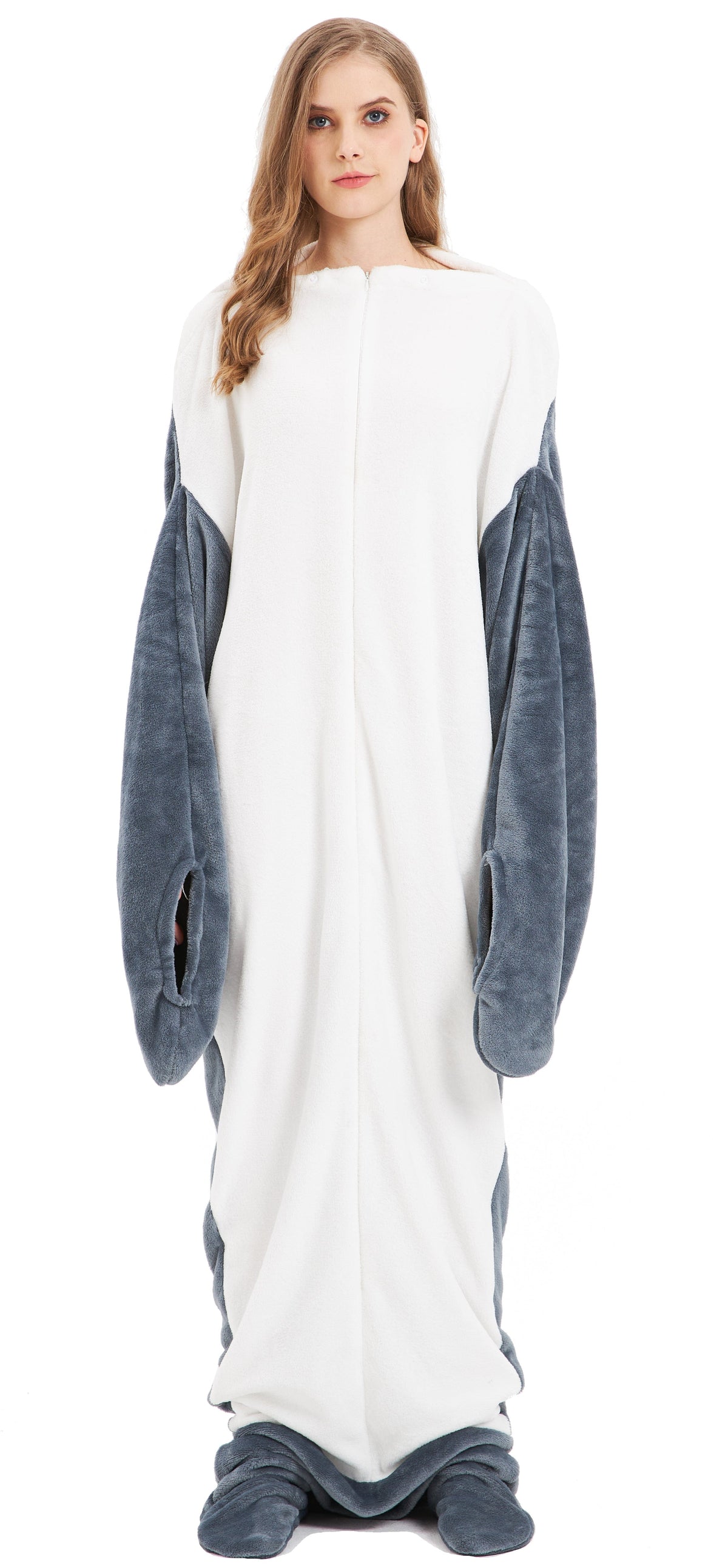 OLIVIA ROCCO Shark Wearable Blanket Hoodie – Oversized Fleece Loungewear