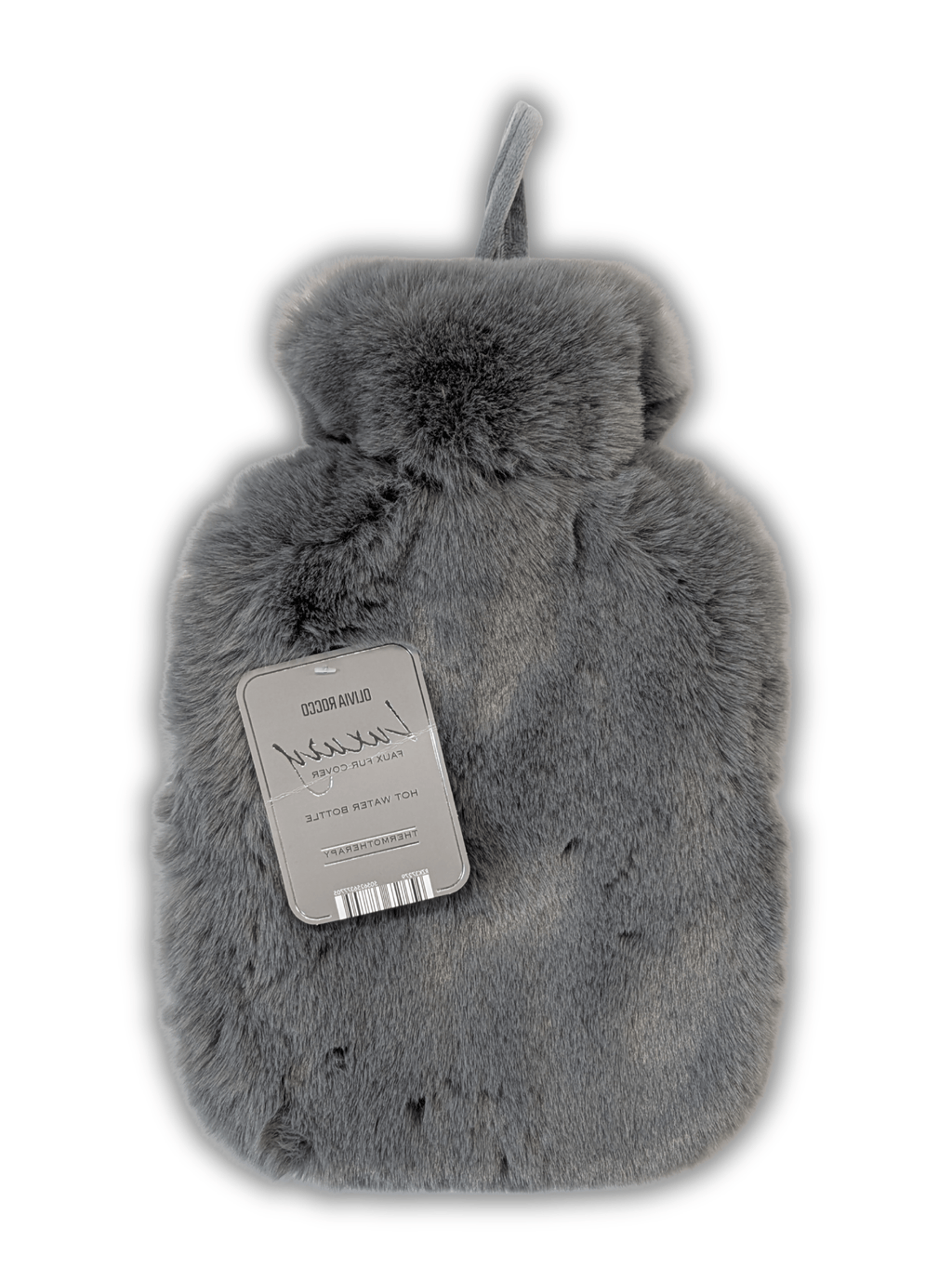 OLIVIA ROCCO 2L Hot Water Bottle – Faux Fur Cover Natural Rubber Heat Pad