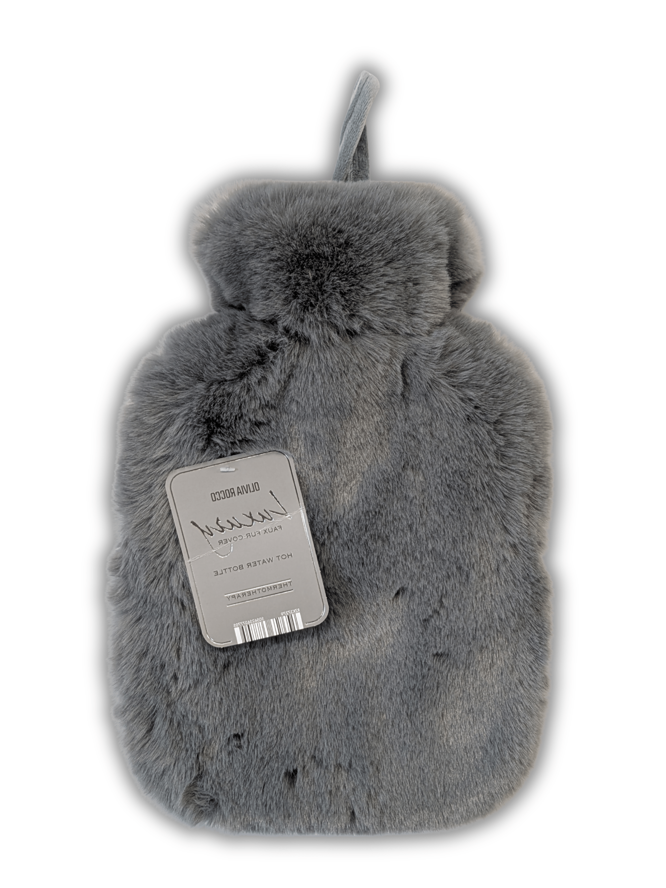OLIVIA ROCCO 2L Hot Water Bottle – Faux Fur Cover Natural Rubber Heat Pad