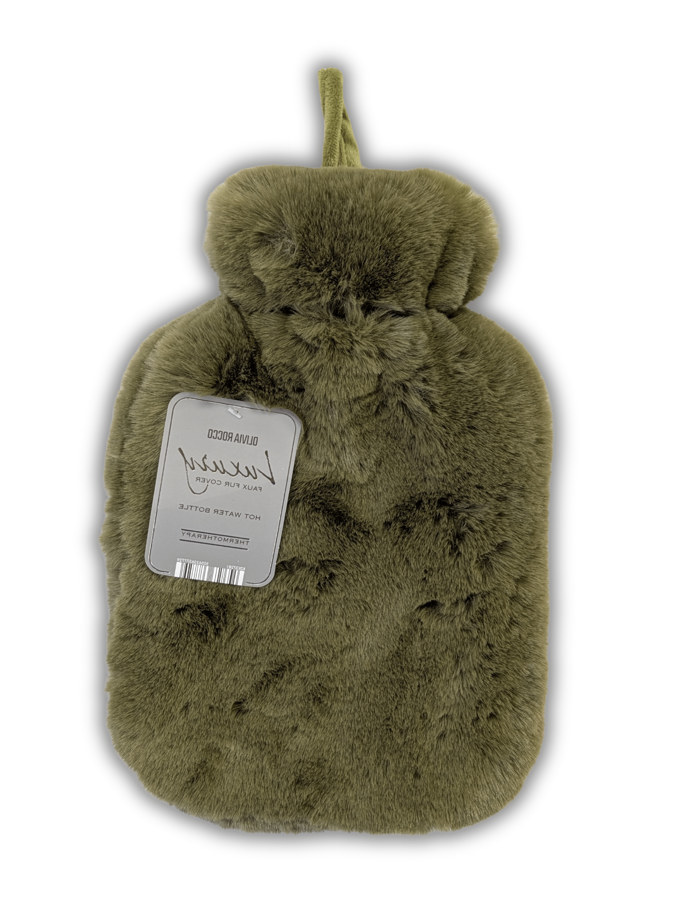 OLIVIA ROCCO 2L Hot Water Bottle – Faux Fur Cover Natural Rubber Heat Pad