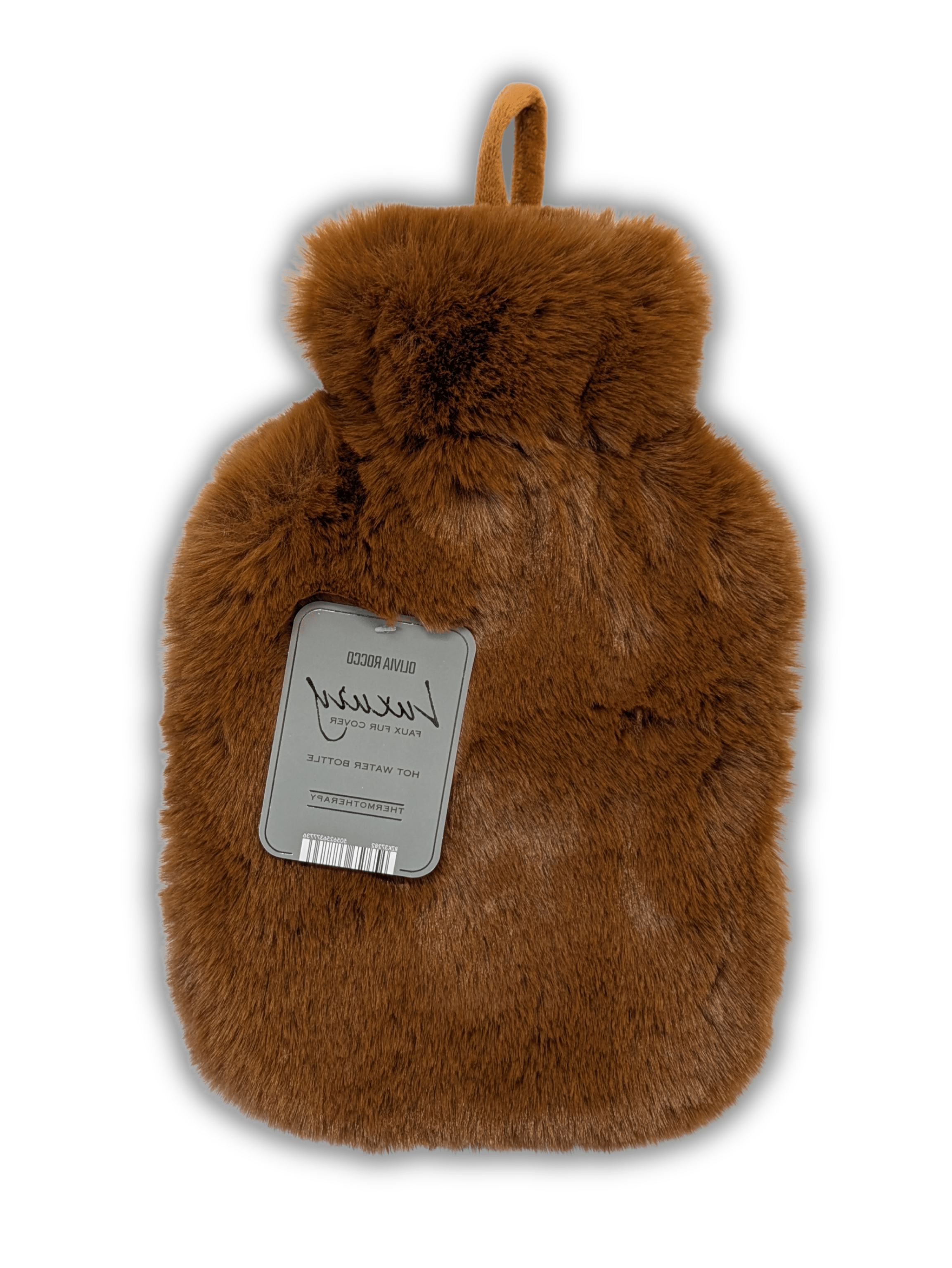 OLIVIA ROCCO 2L Hot Water Bottle – Faux Fur Cover Natural Rubber Heat Pad