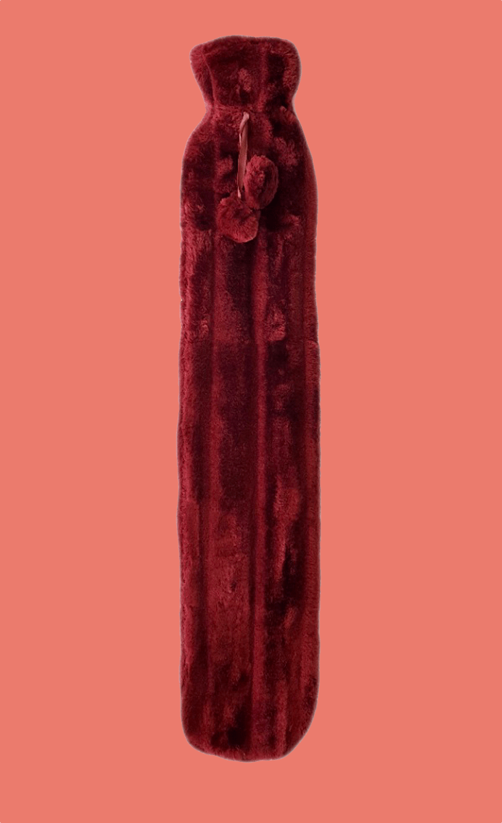 OLIVIA ROCCO Extra Long Hot Water Bottle | 2L Faux Fur Cover Natural Rubber
