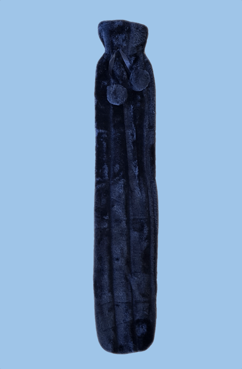 OLIVIA ROCCO Extra Long Hot Water Bottle | 2L Faux Fur Cover Natural Rubber