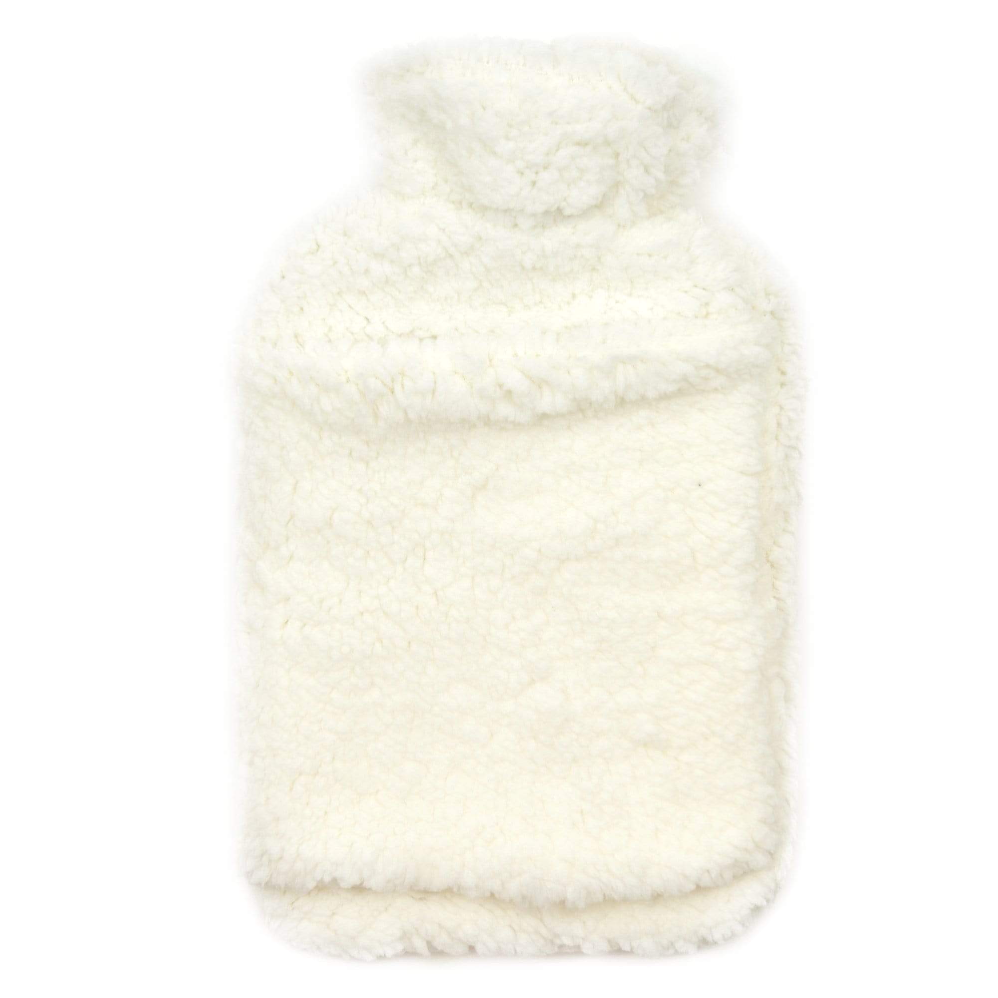 OLIVIA ROCCO Teddy Fleece Hot Water Bottle | 2L Natural Rubber Hand Warmer