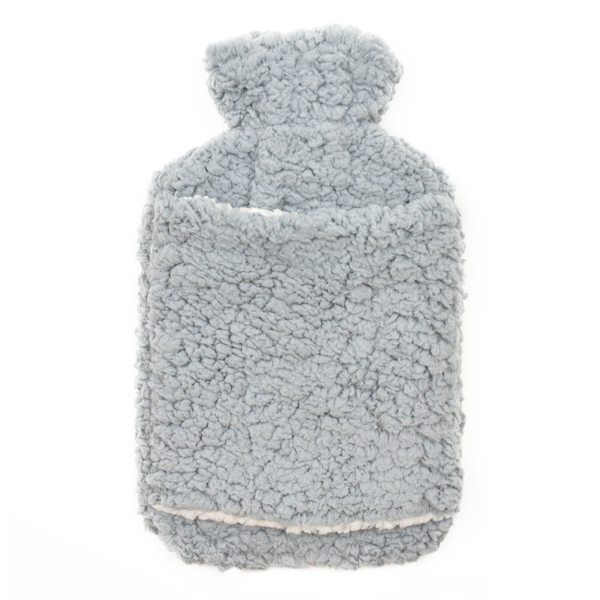 OLIVIA ROCCO Teddy Fleece Hot Water Bottle | 2L Natural Rubber Hand Warmer