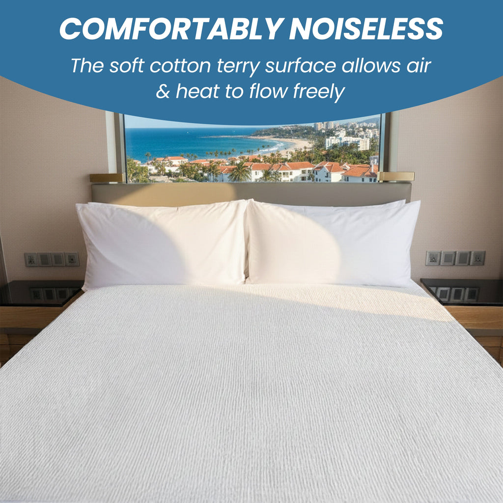 OLIVIA ROCCO Waterproof Terry Towel Mattress Protector | Deep 30cm Skirt