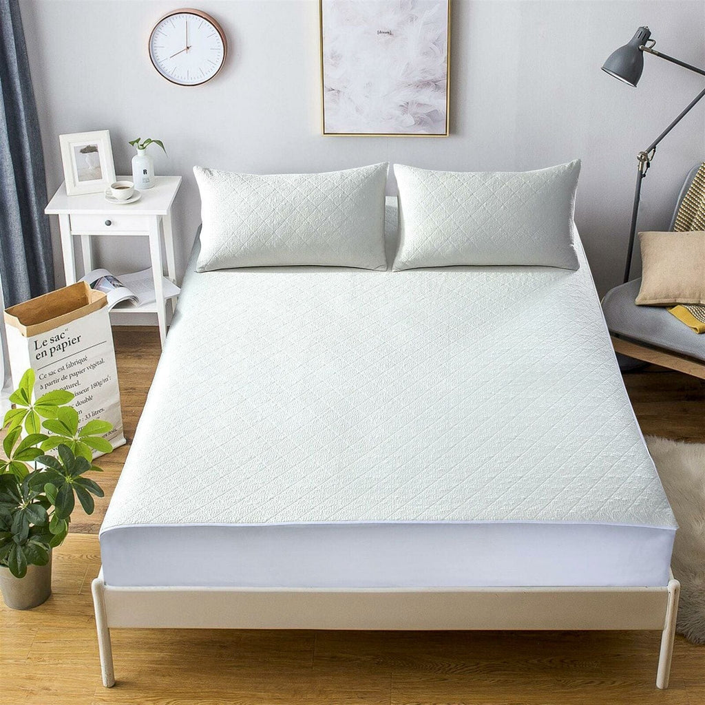 OLIVIA ROCCO Bamboo Quilted Waterproof Mattress Protector – Extra Deep Skirt
