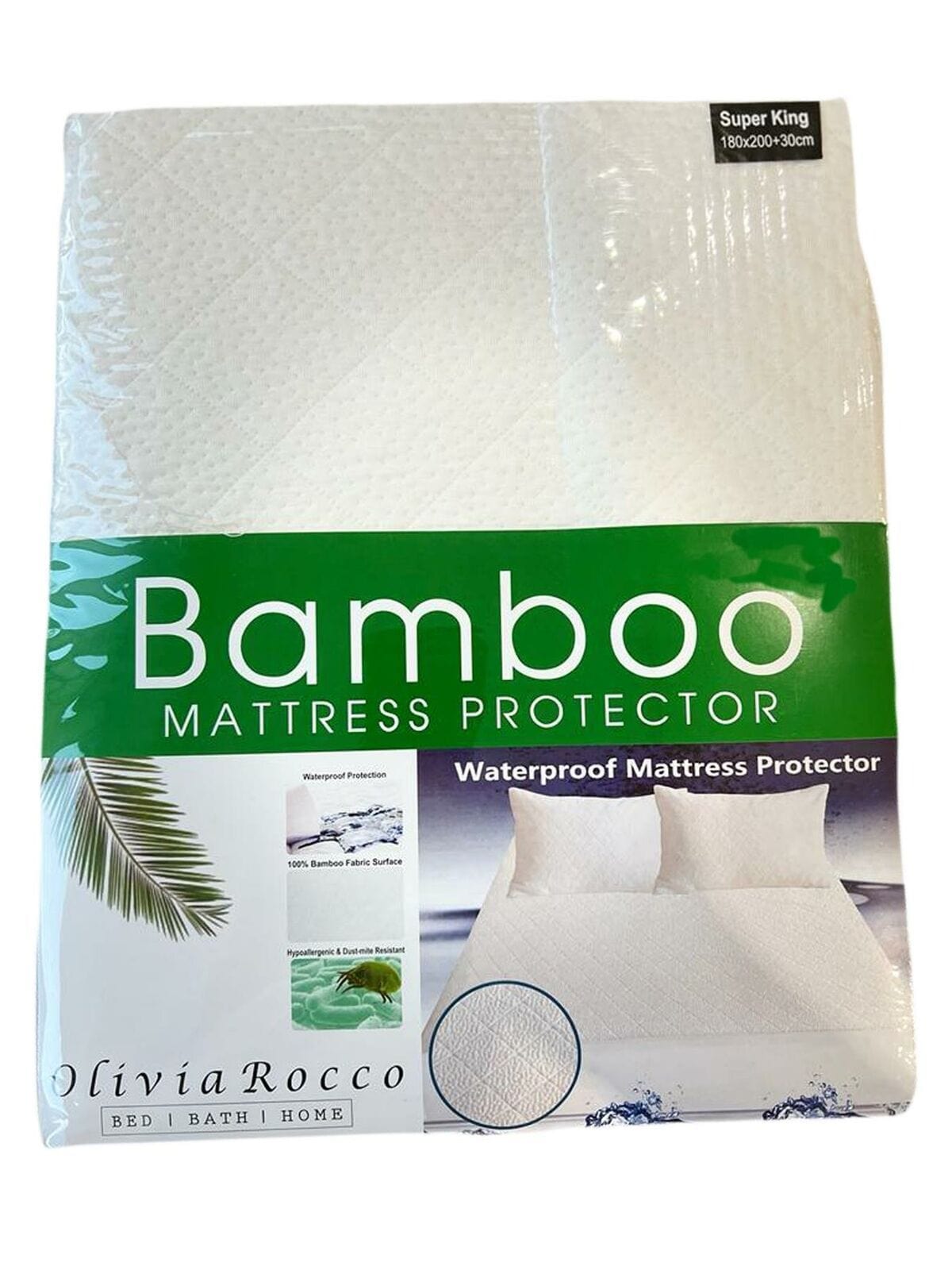 OLIVIA ROCCO Bamboo Quilted Waterproof Mattress Protector – Extra Deep Skirt