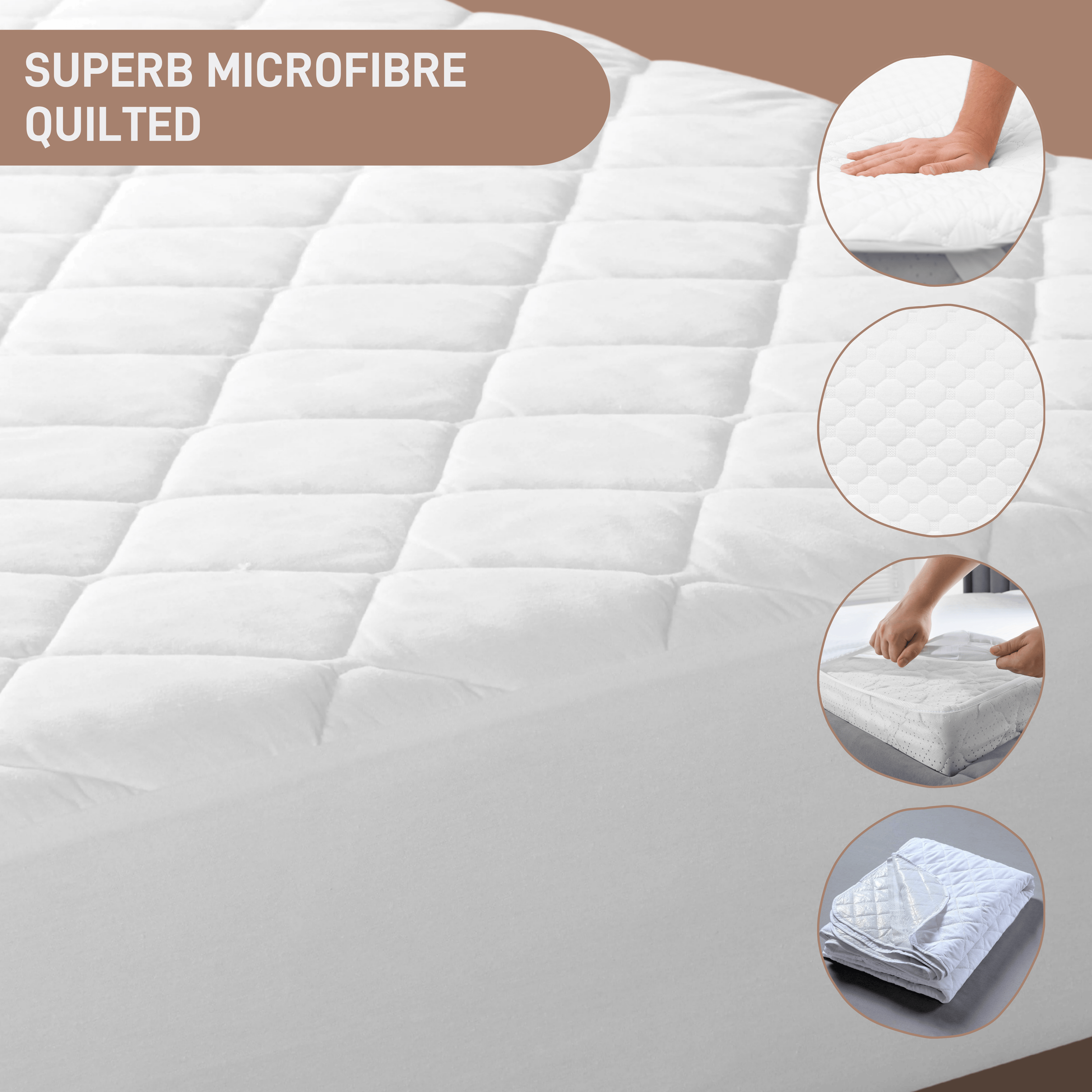 OLIVIA ROCCO Quilted Waterproof Mattress Protector – Extra Deep Skirt