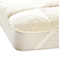 OLIVIA ROCCO Mattress Topper – Dual Sided Teddy Fleece Extra Deep Skirt