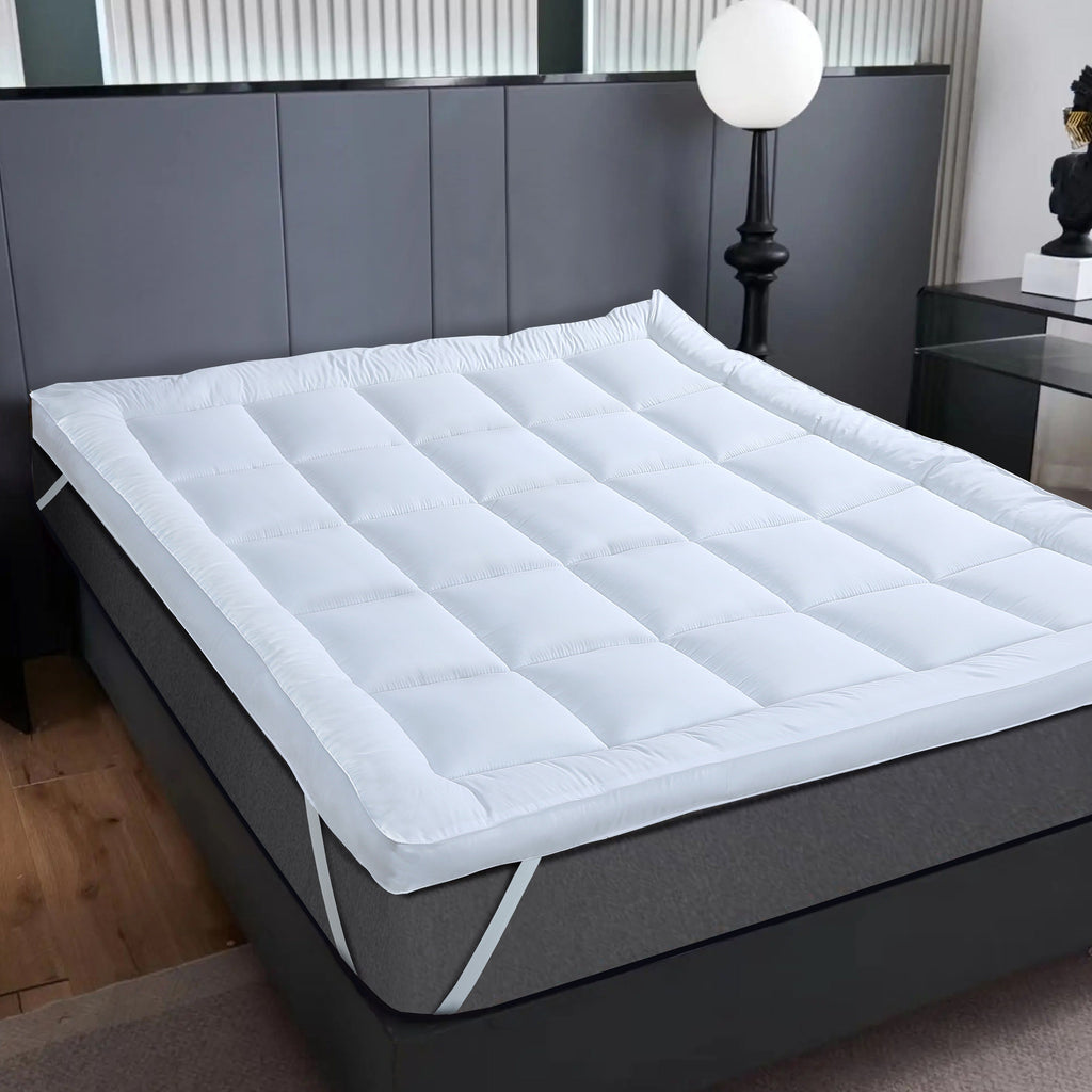 OLIVIA ROCCO Microfibre Mattress Topper – Extra Deep Cooling Heavy Fill