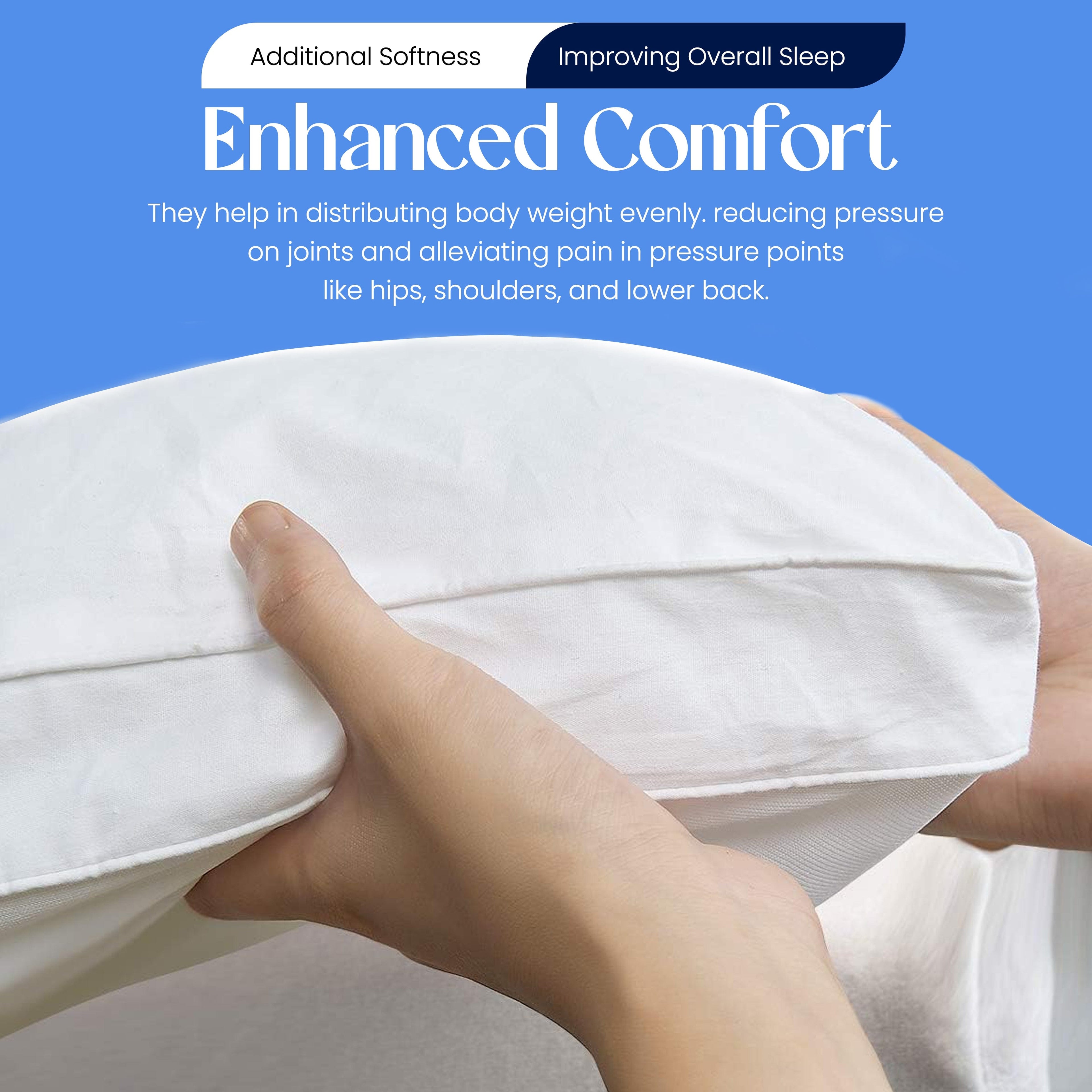 OLIVIA ROCCO Microfibre Mattress Topper – Extra Deep Cooling Heavy Fill