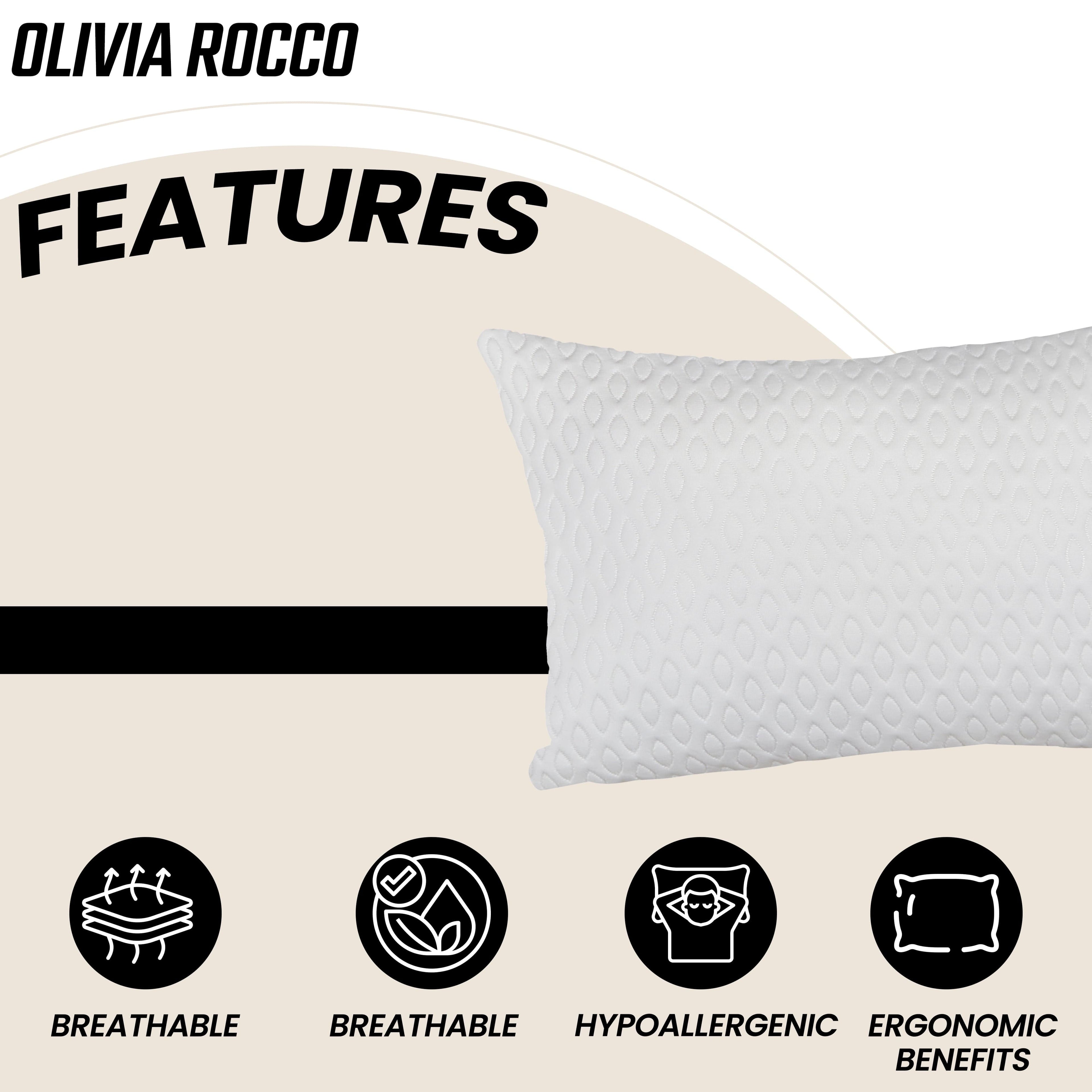 OLIVIA ROCCO Air Flow Cooling Pillow – Anti Snore Side Sleeper Support