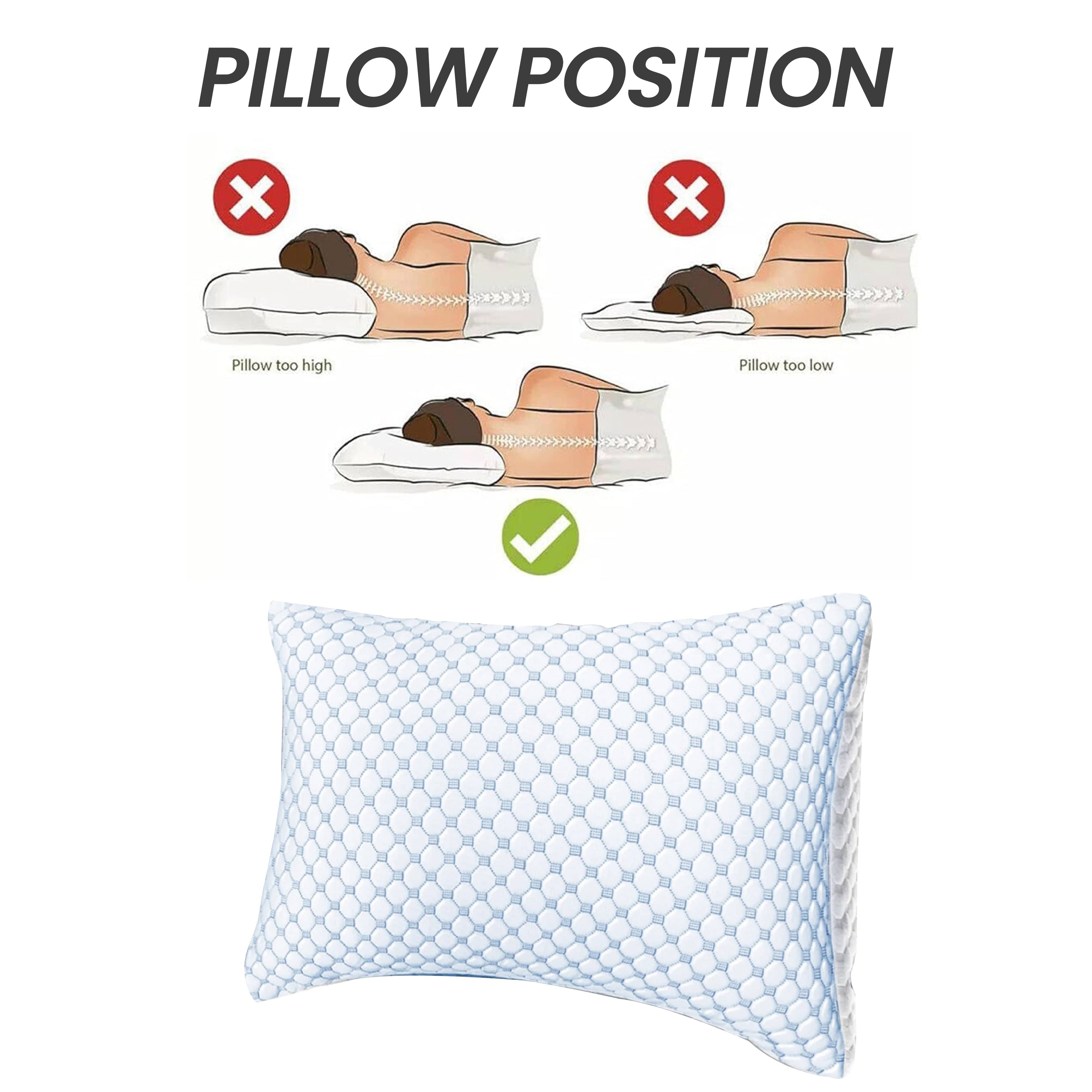 OLIVIA ROCCO Cooling Memory Foam Pillow – Ice Silk & Bamboo Support