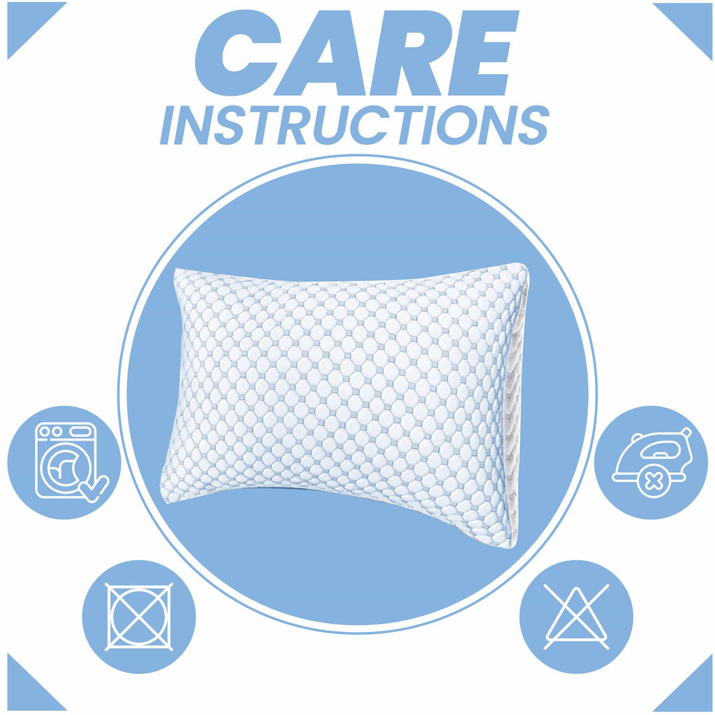 OLIVIA ROCCO Cooling Memory Foam Pillow – Ice Silk & Bamboo Support
