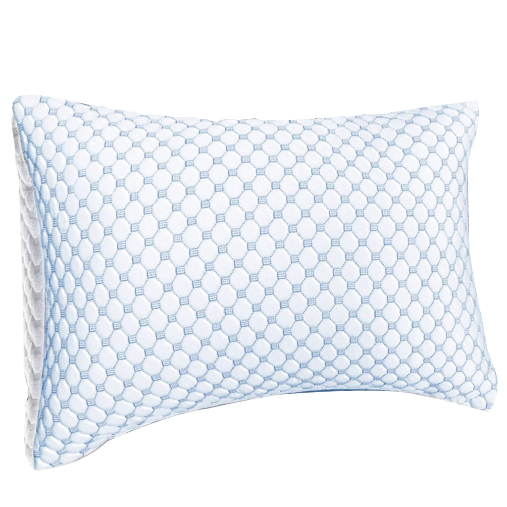 OLIVIA ROCCO Cooling Memory Foam Pillow – Ice Silk & Bamboo Support