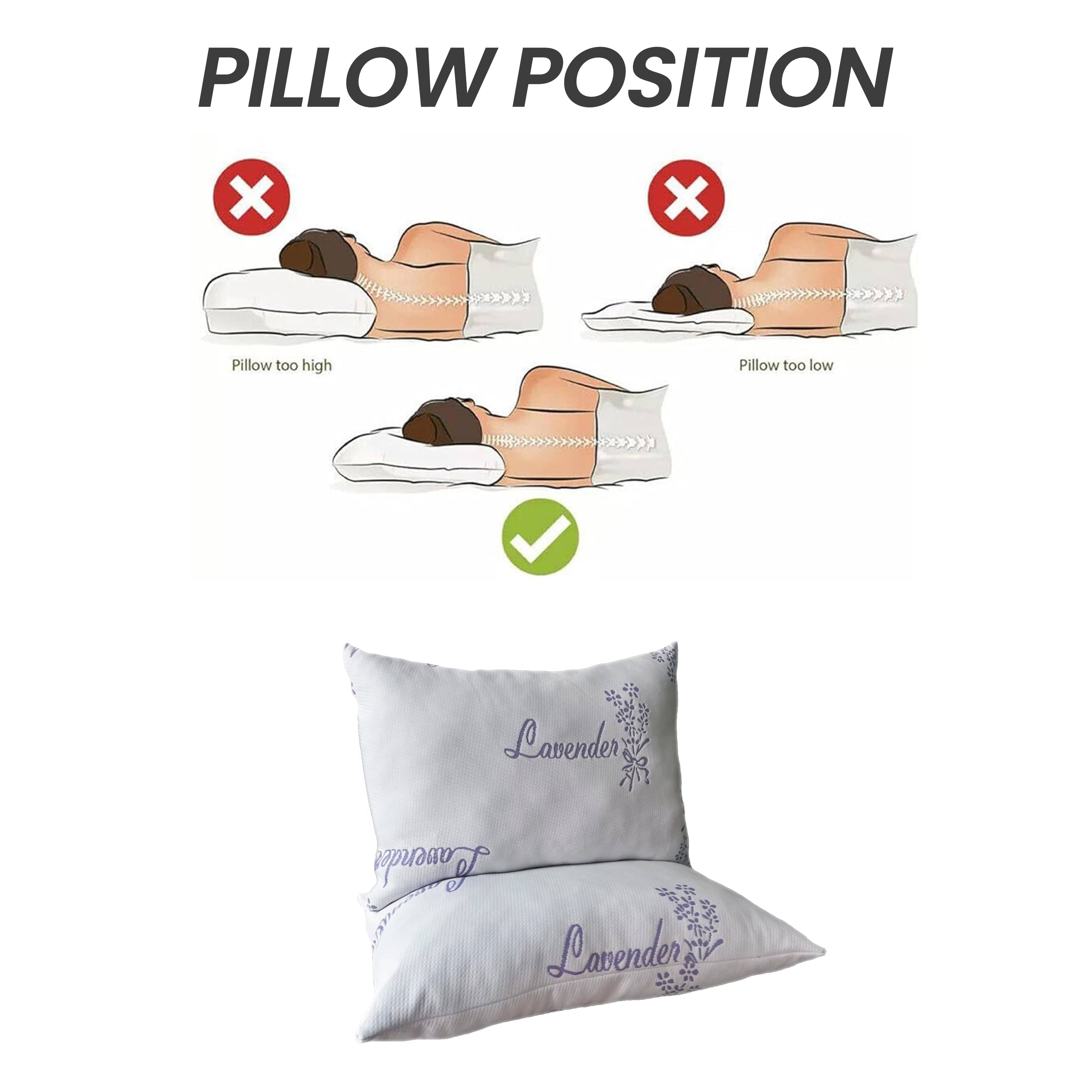 OLIVIA ROCCO Lavender Infused Hotel Pillow – Medium Support Side Sleeper