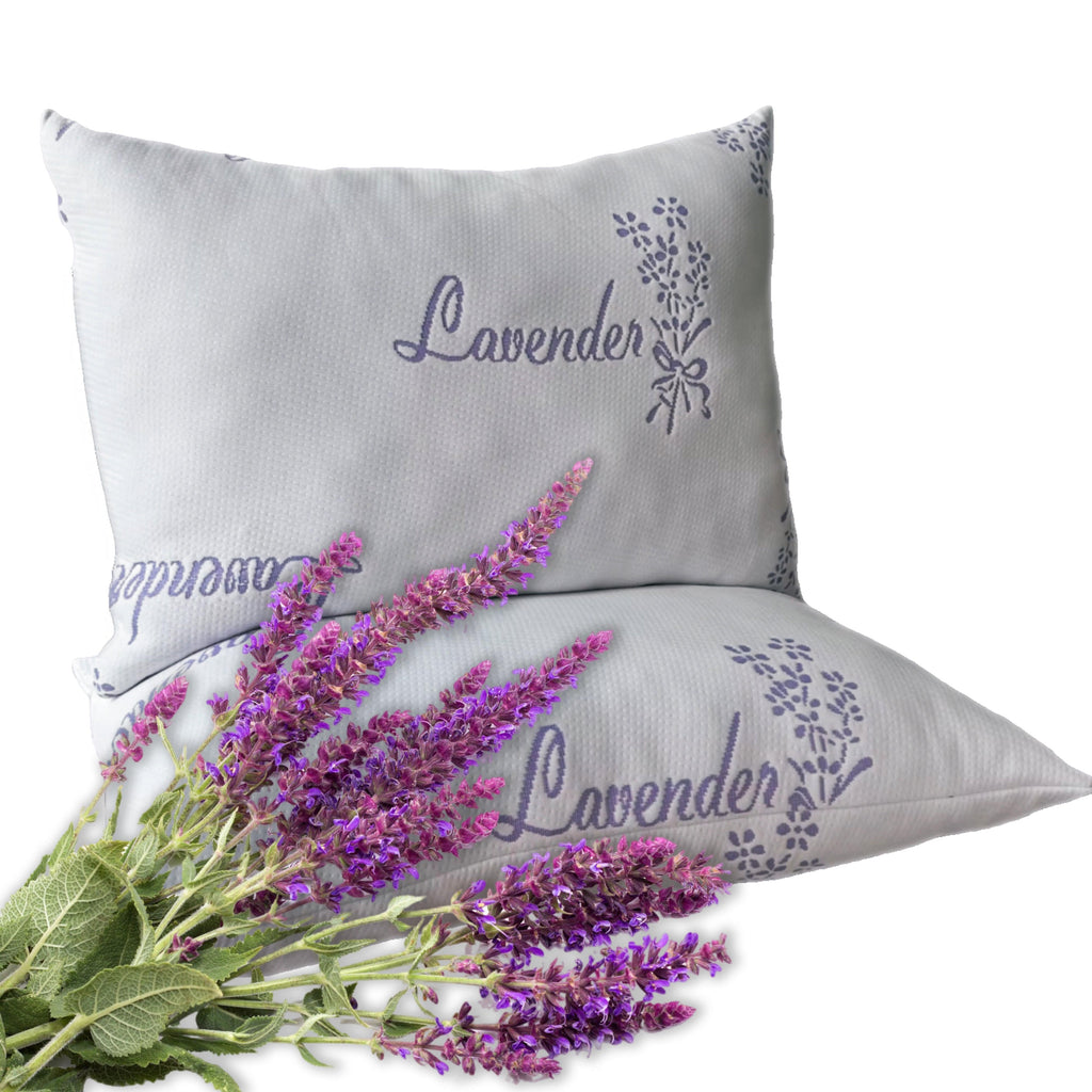 OLIVIA ROCCO Lavender Infused Hotel Pillow – Medium Support Side Sleeper