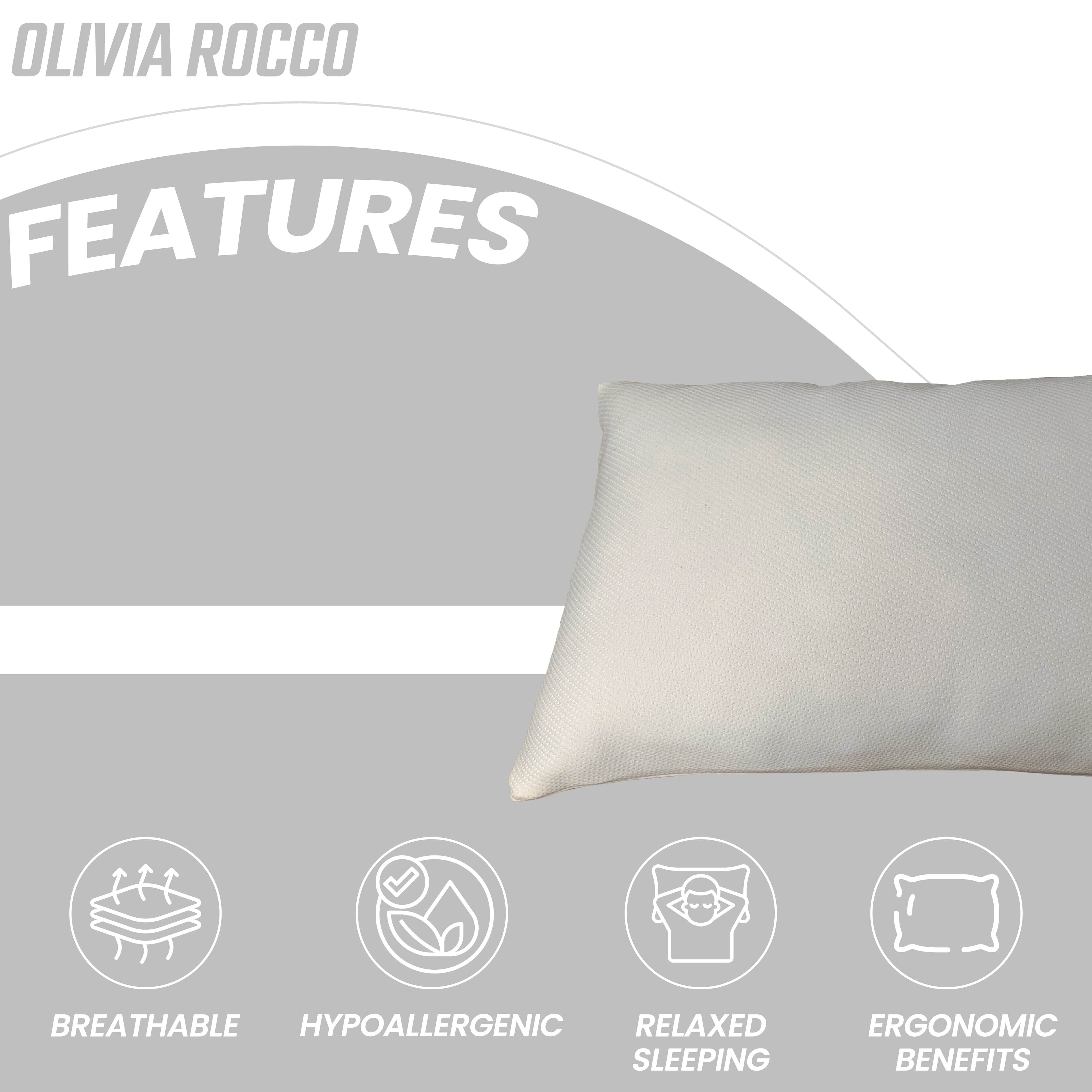 OLIVIA ROCCO Memory Foam Orthopaedic Pillow – Neck and Back Pain Relief