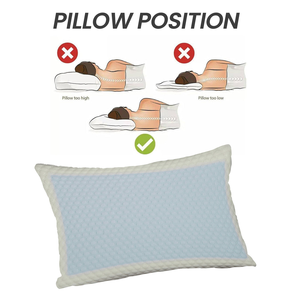 OLIVIA ROCCO Cooling Gel Memory Foam Pillow – Orthopaedic Neck Support
