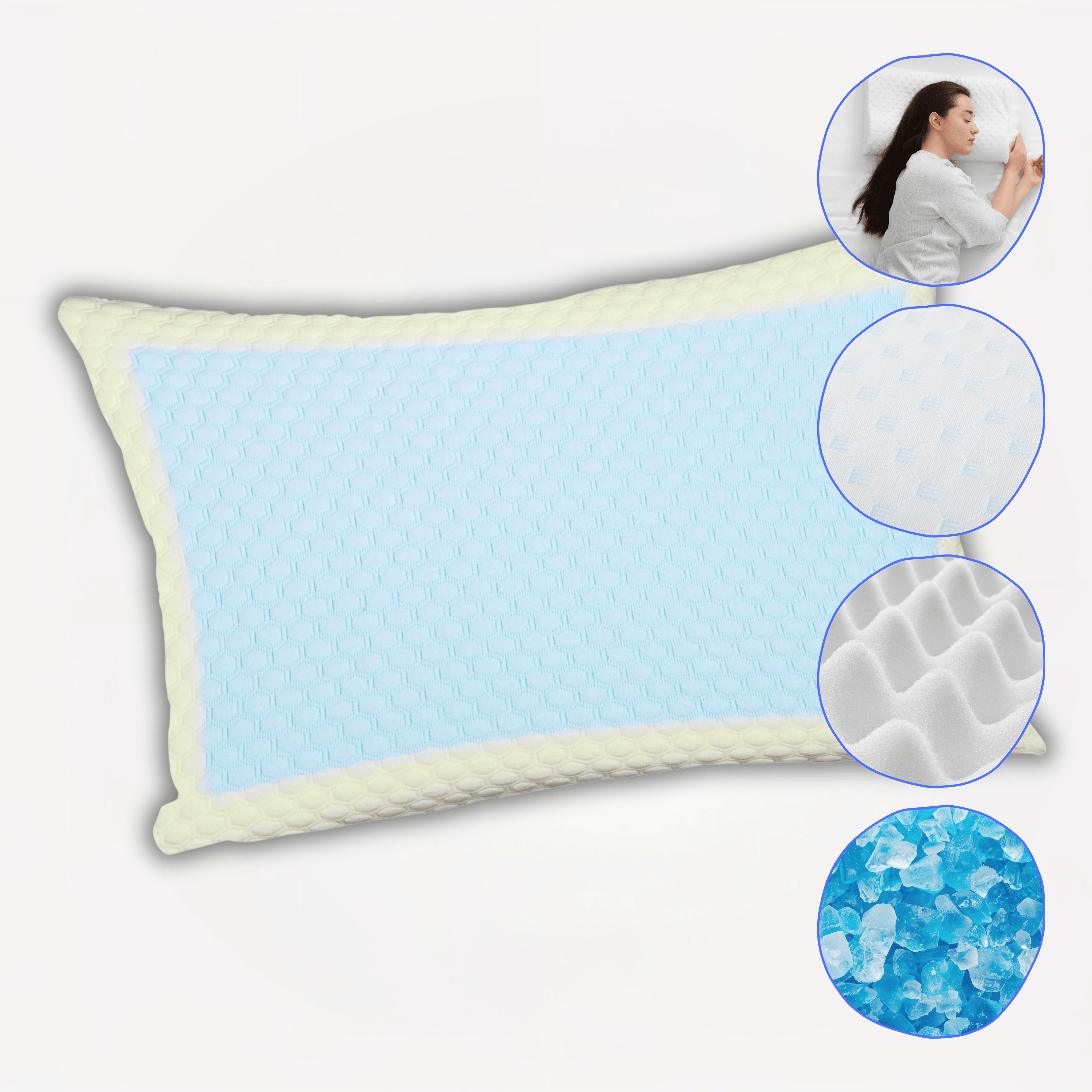 OLIVIA ROCCO Cooling Gel Memory Foam Pillow – Orthopaedic Neck Support