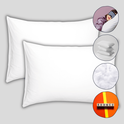 OLIVIA ROCCO 2 Pack Super Bounce Back Pillows | Luxury Non-Allergenic Bedding