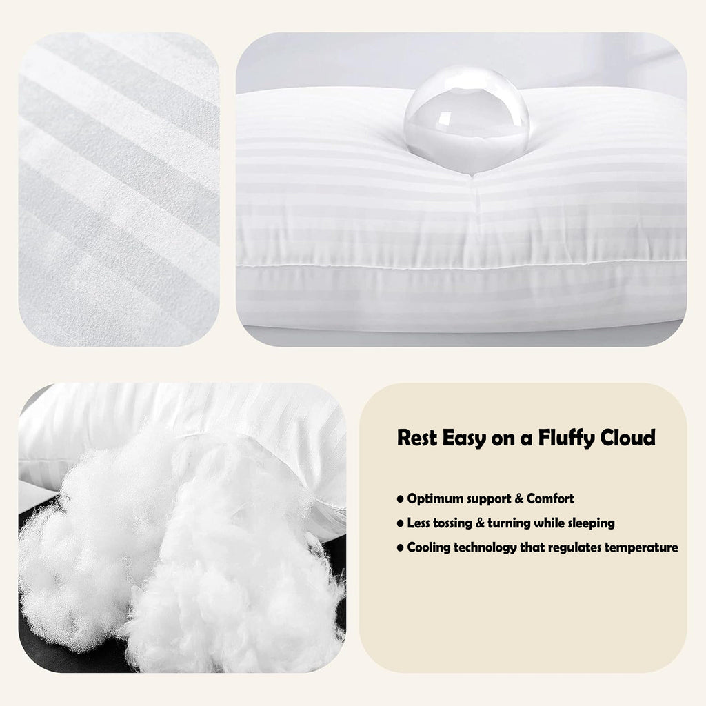 OLIVIA ROCCO Hotel Pillows 2 Pack – Luxury Hollowfibre Support