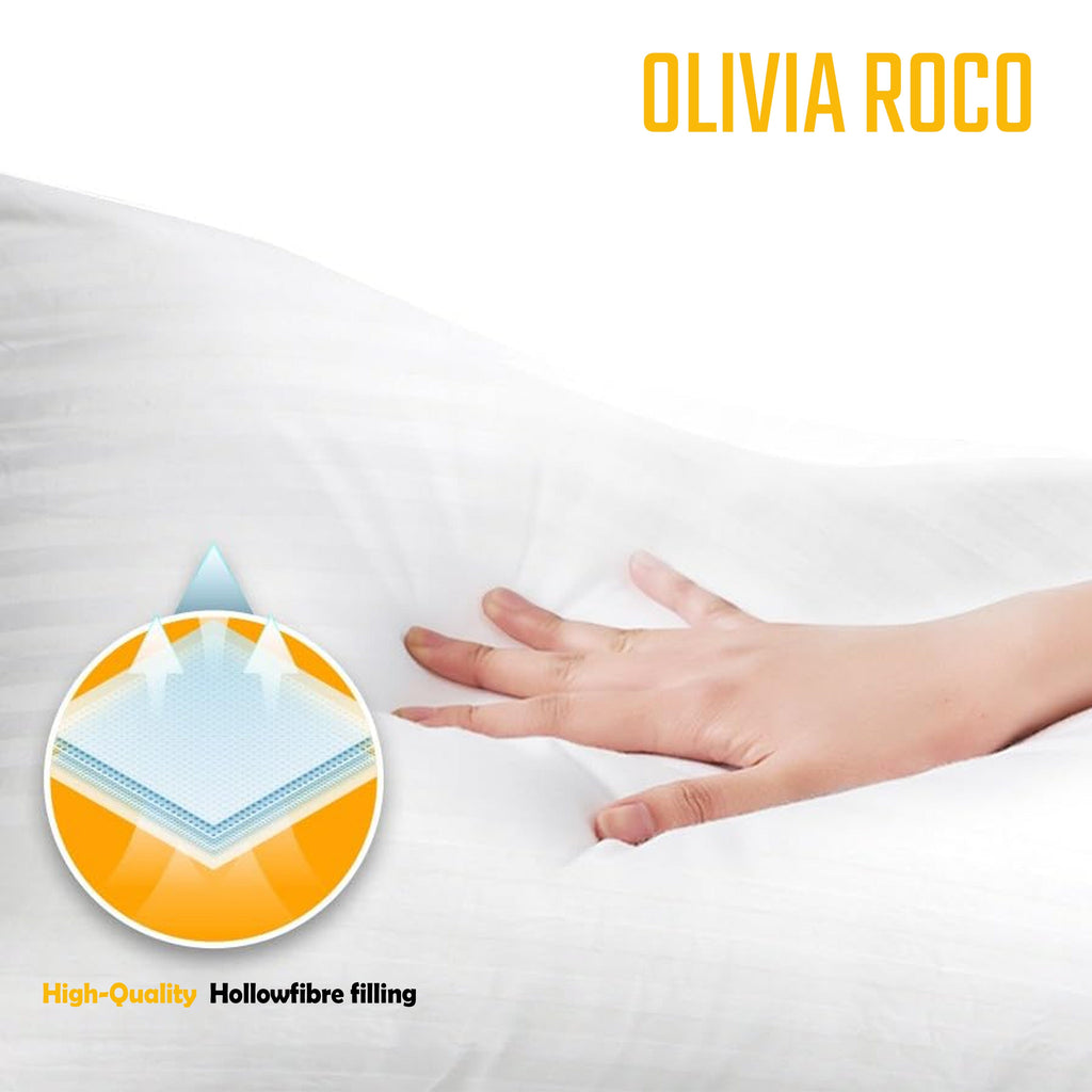 OLIVIA ROCCO Hotel Pillows 2 Pack – Luxury Hollowfibre Support