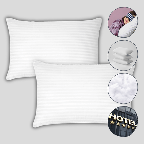 OLIVIA ROCCO Hotel Pillows 2 Pack – Luxury Hollowfibre Support