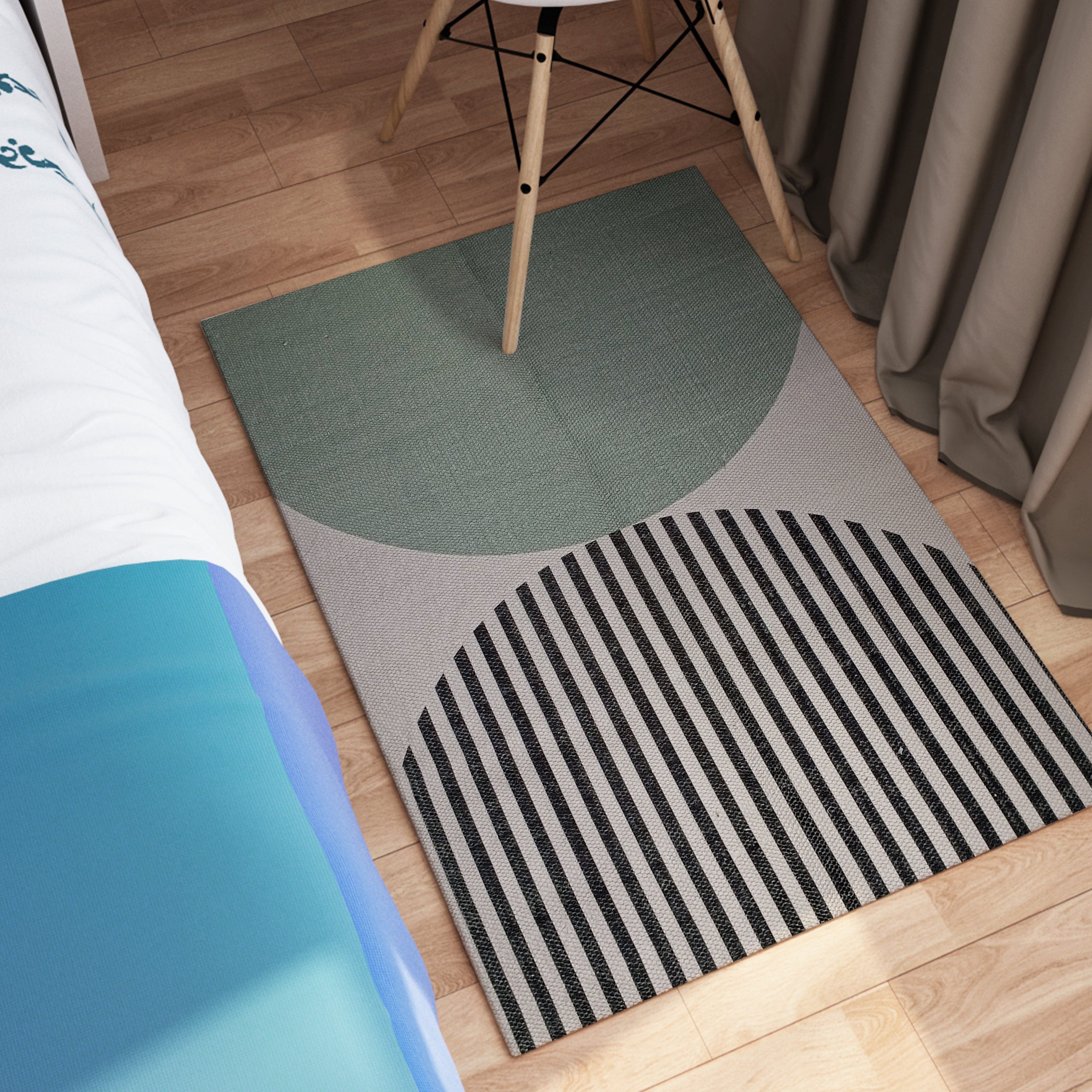 OLIVIA ROCCO Amphi Printed Rug – Non-Slip Sustainable Floor Mat