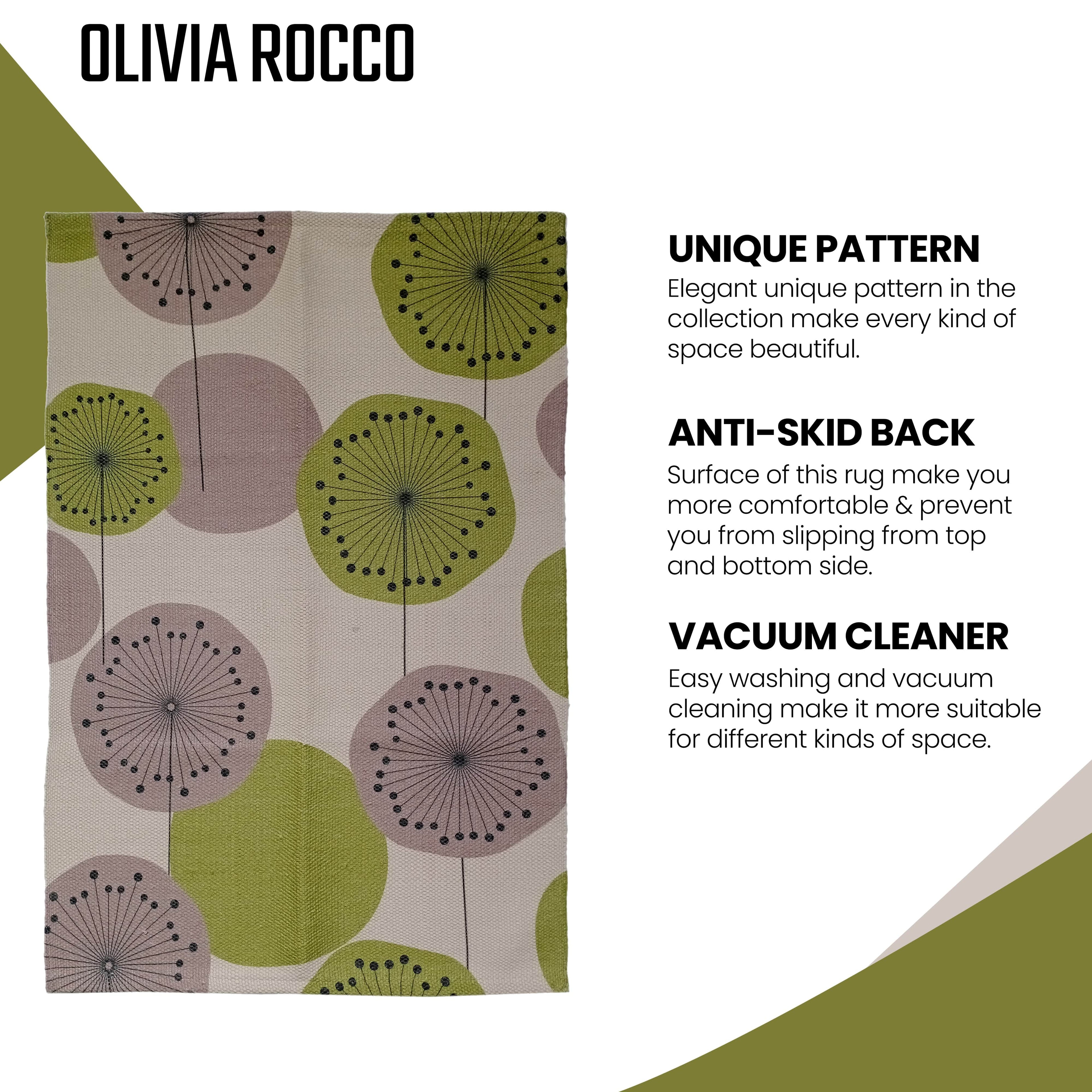 OLIVIA ROCCO Modern Printed Rug – Non-Slip Soft Flor Design Floor Rug
