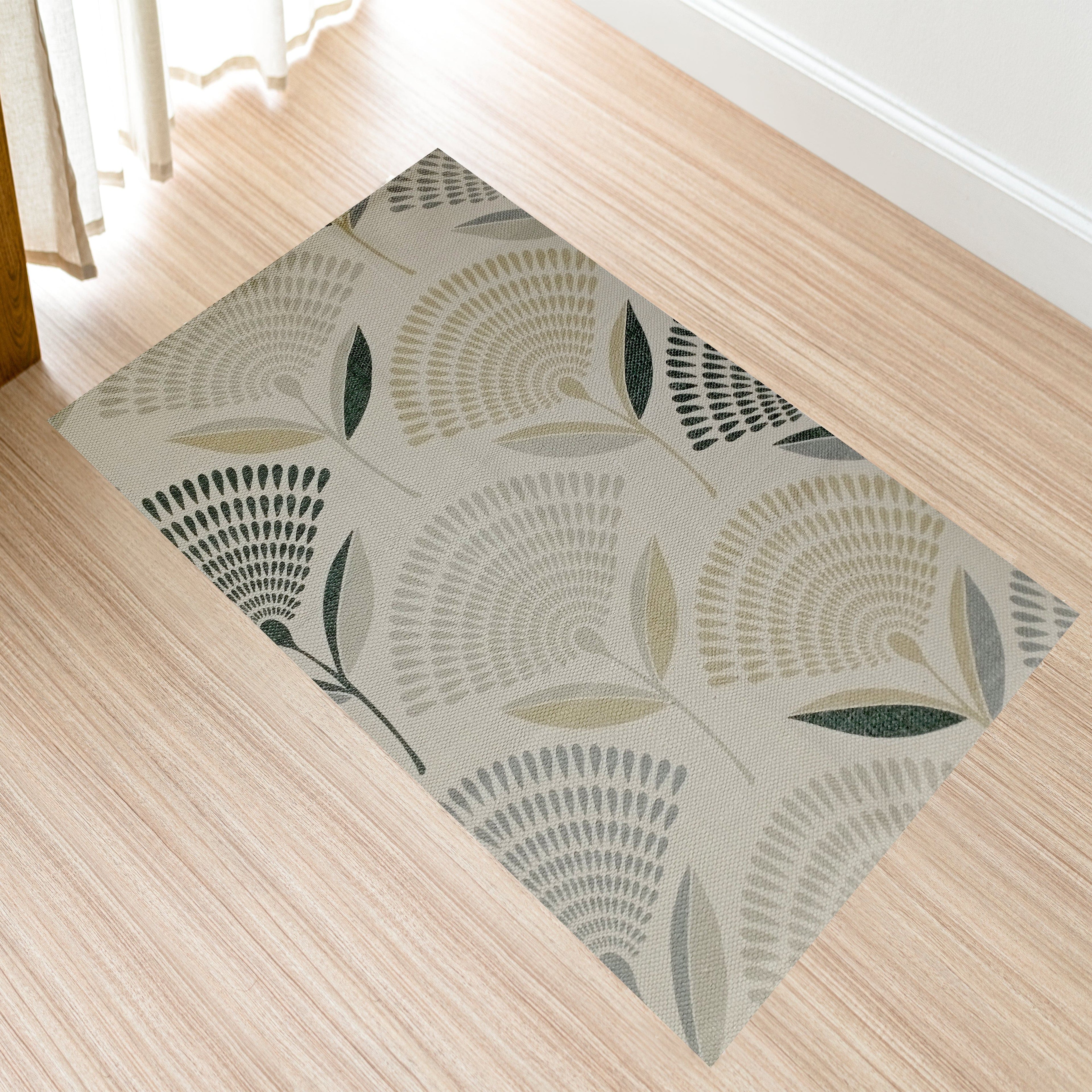 OLIVIA ROCCO Linnea Printed Rug – Non-Slip Soft Recycled Floor Mat