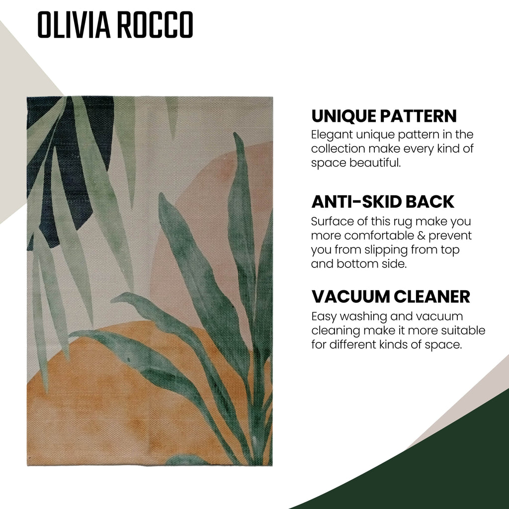 OLIVIA ROCCO Sabine Modern Printed Rug – Non-Slip Soft Durable Floor Rug