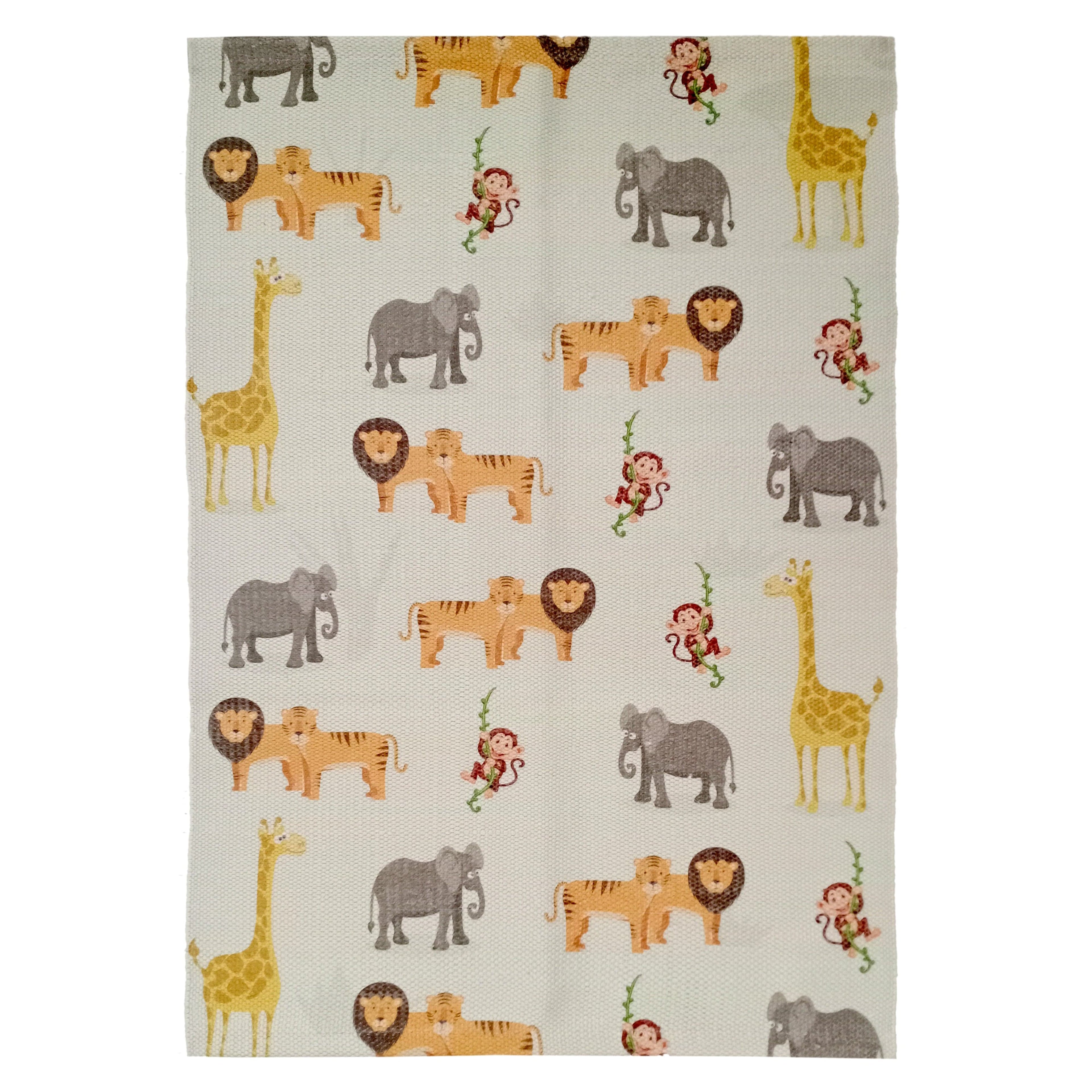 OLIVIA ROCCO Animal Print Rug – Non-Slip Washable Floor Rug, 60x90cm