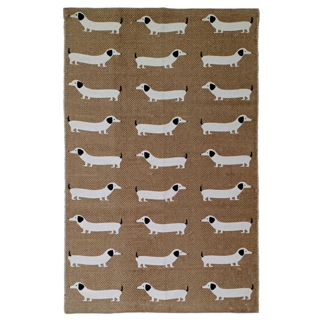 OLIVIA ROCCO Sausage Dog Non-Slip Rug | Eco-Friendly Washable Floor Mat