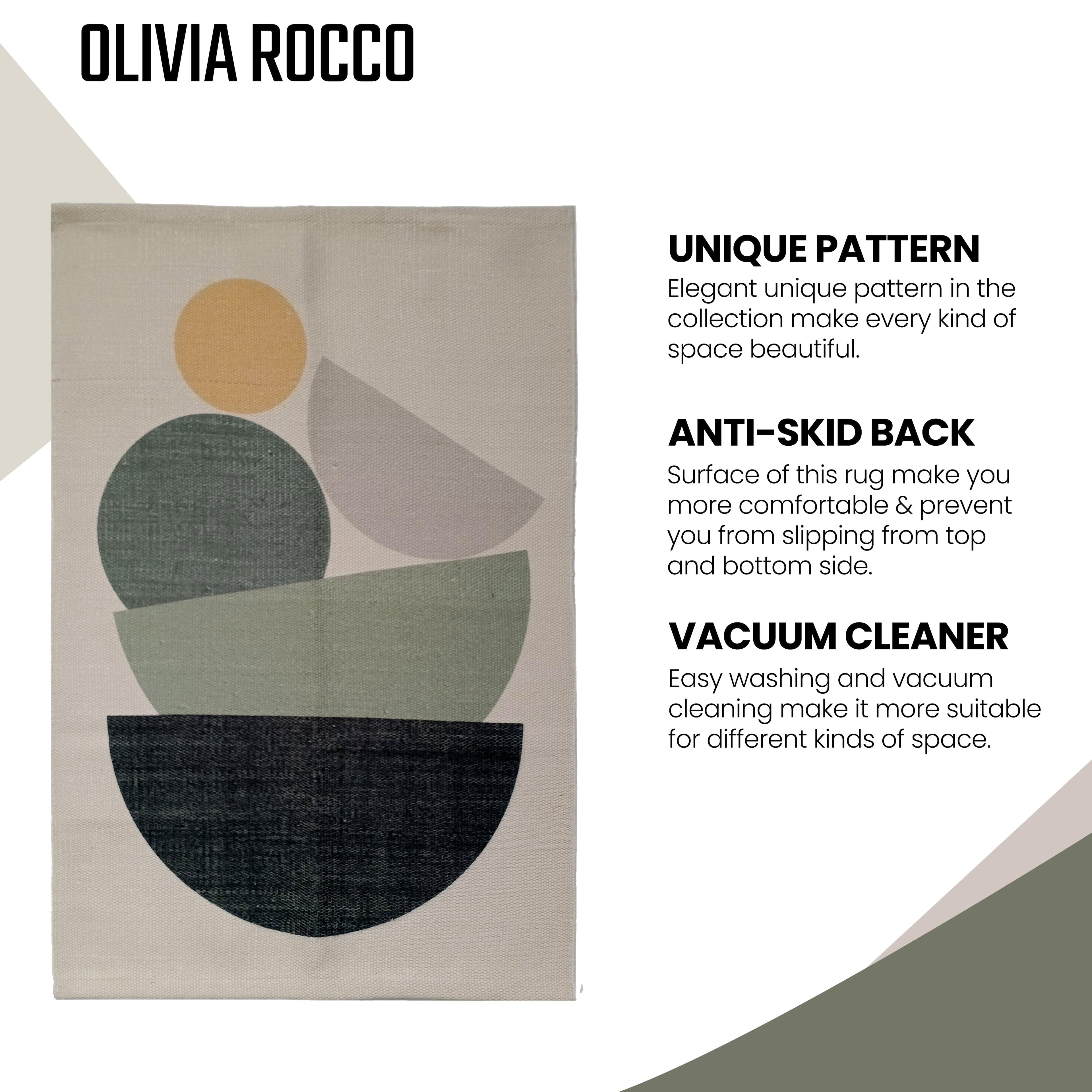 OLIVIA ROCCO Tokyo Printed Rug – Modern Non-Slip Eco-Friendly Floor Mat