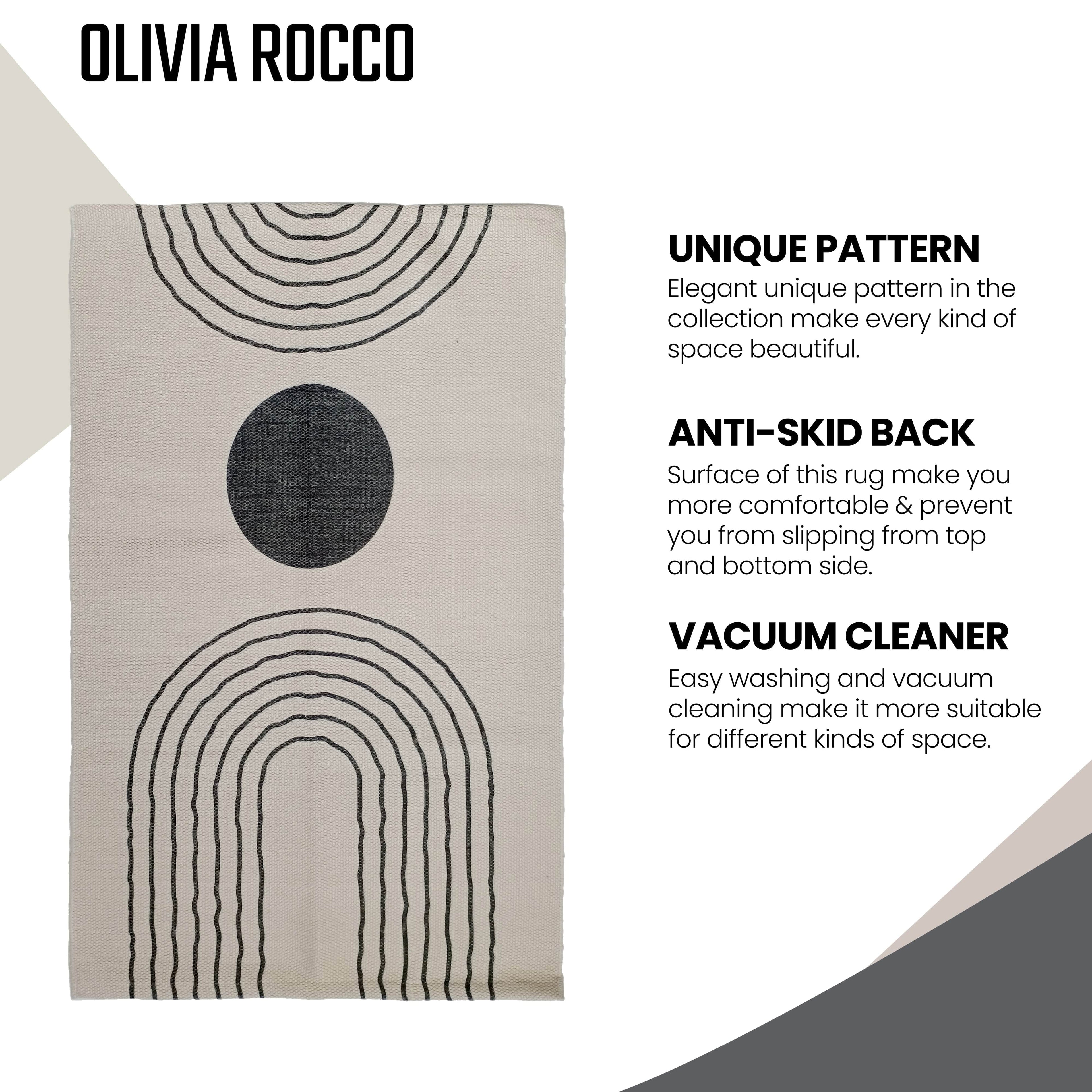 OLIVIA ROCCO Tuscany Printed Rug – Non-Slip Sustainable Floor Rug