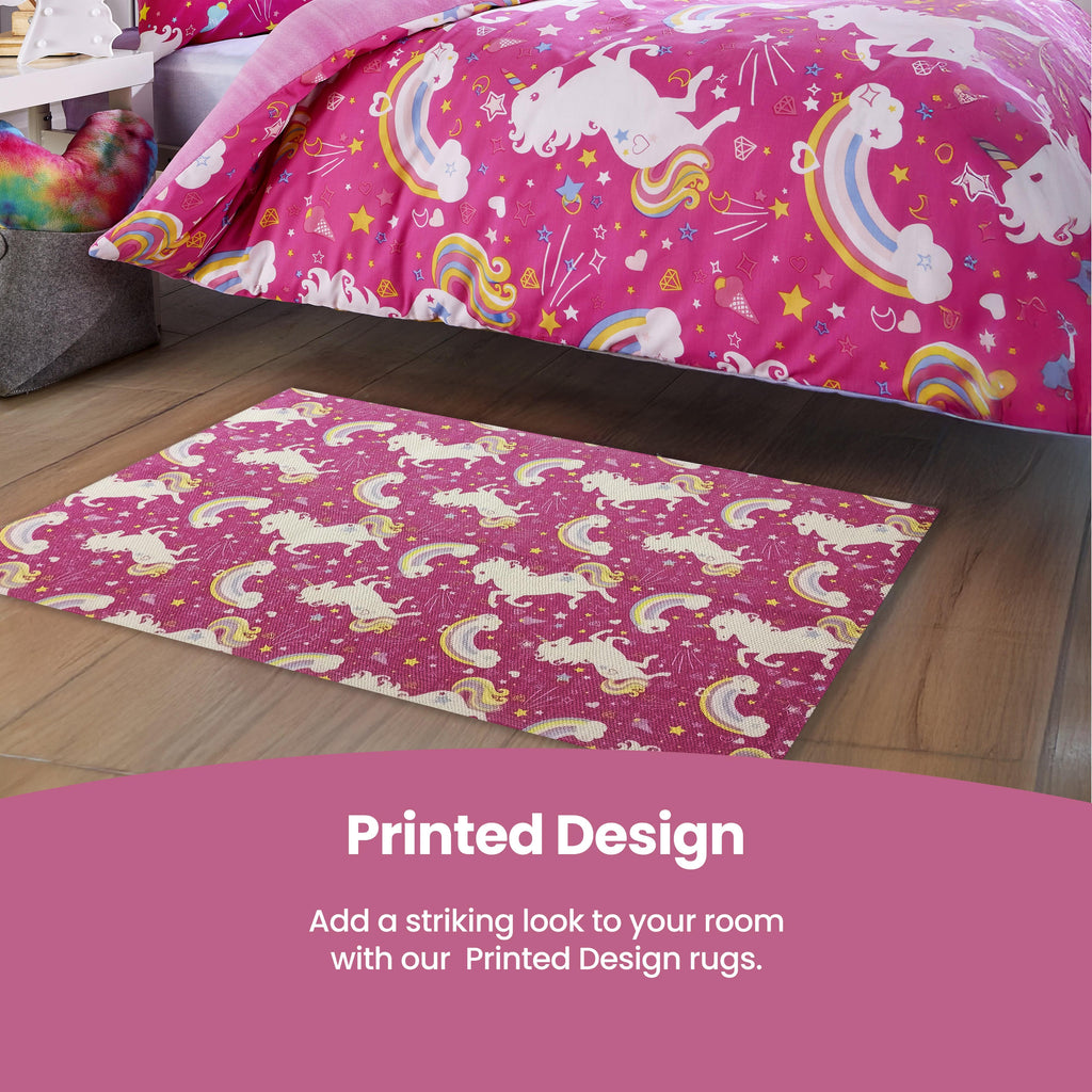 OLIVIA ROCCO Unicorn Animal Print Rug – Non-Slip Eco-Friendly Floor Mat