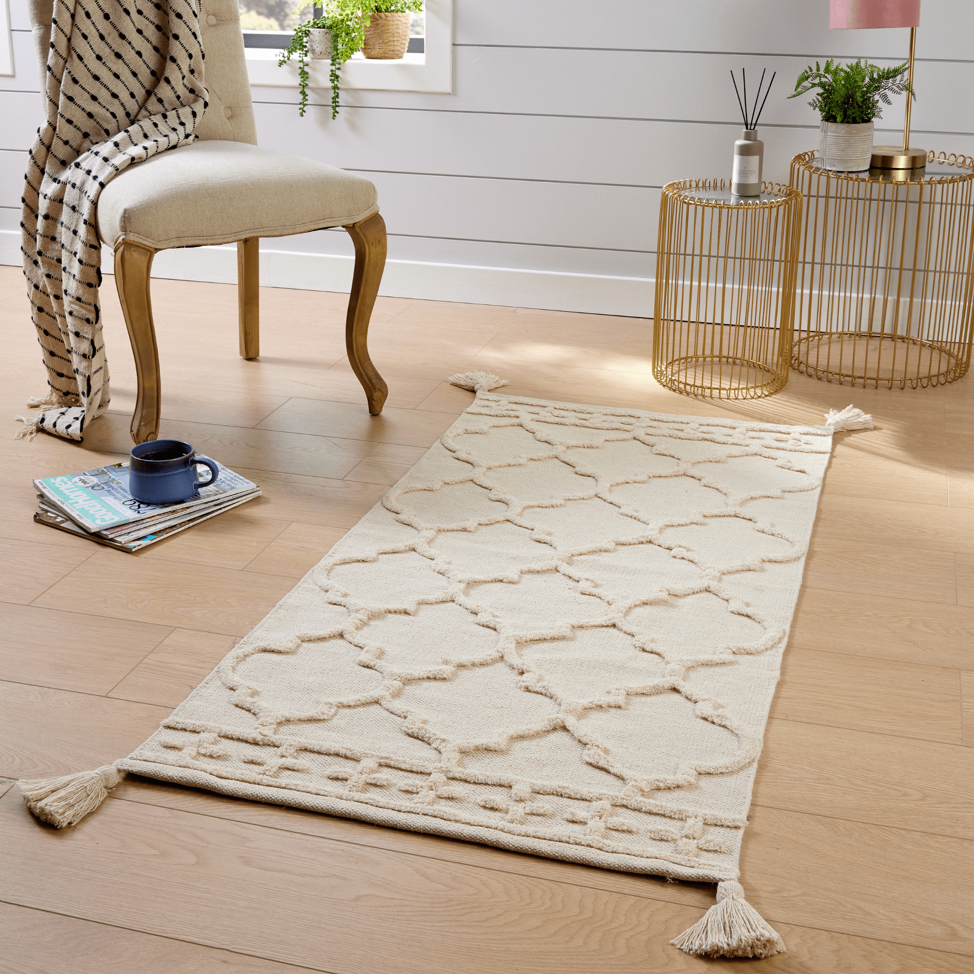 OLIVIA ROCCO Marrakesh Cotton Rug – Washable Eco Friendly Carpet