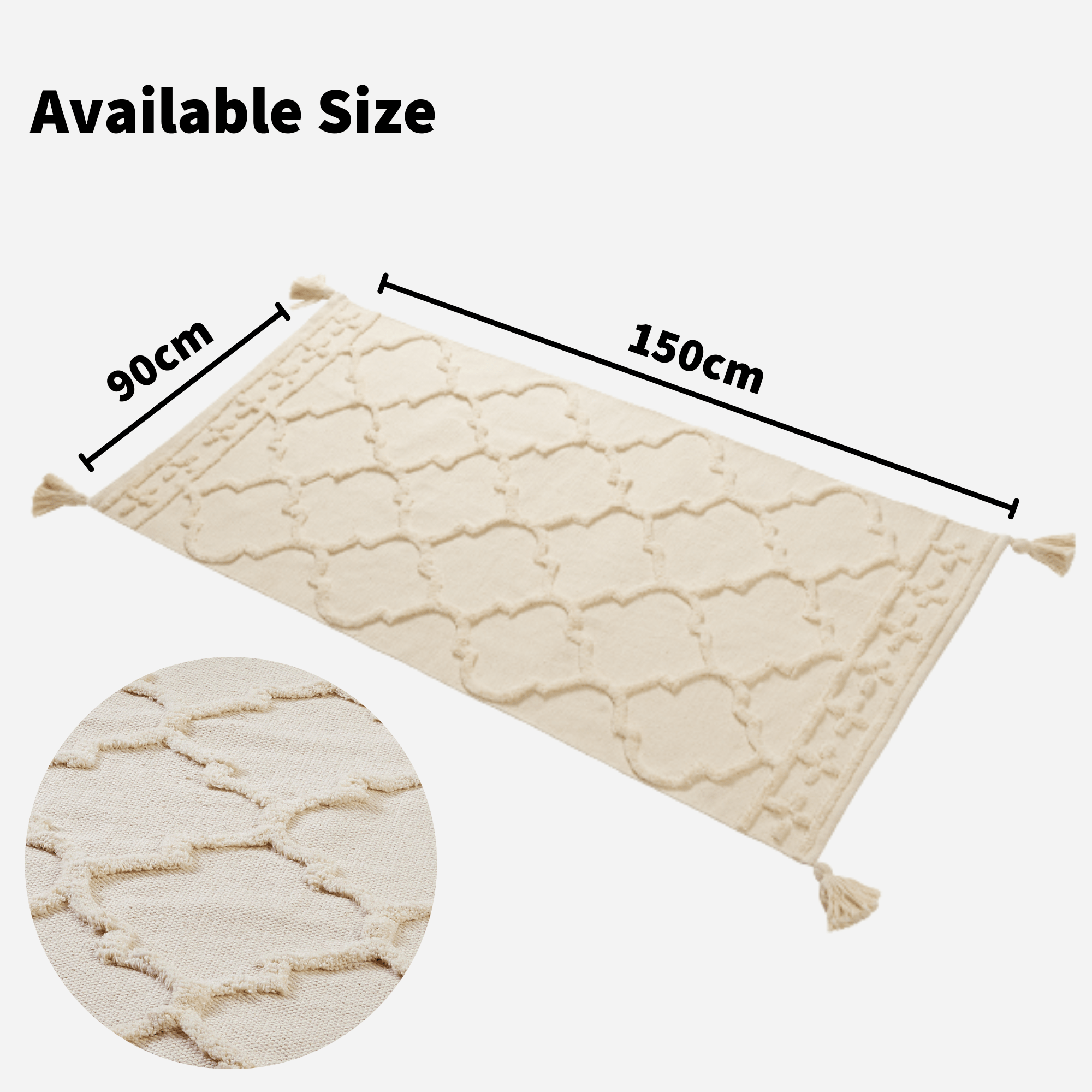OLIVIA ROCCO Marrakesh Cotton Rug – Washable Eco Friendly Carpet