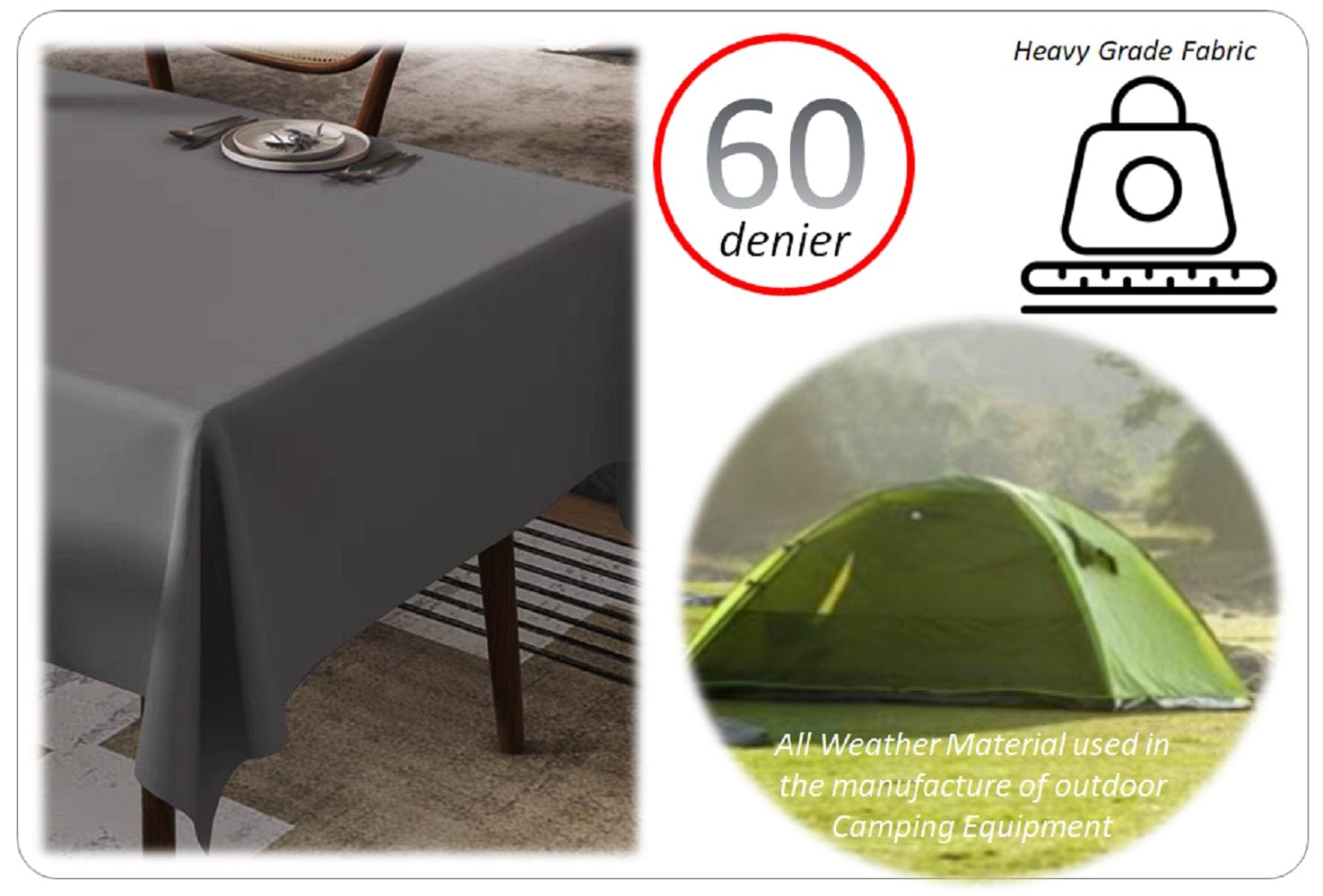 OLIVIA ROCCO Waterproof Tablecloth – Stain Resistant Wipe Clean Polyester