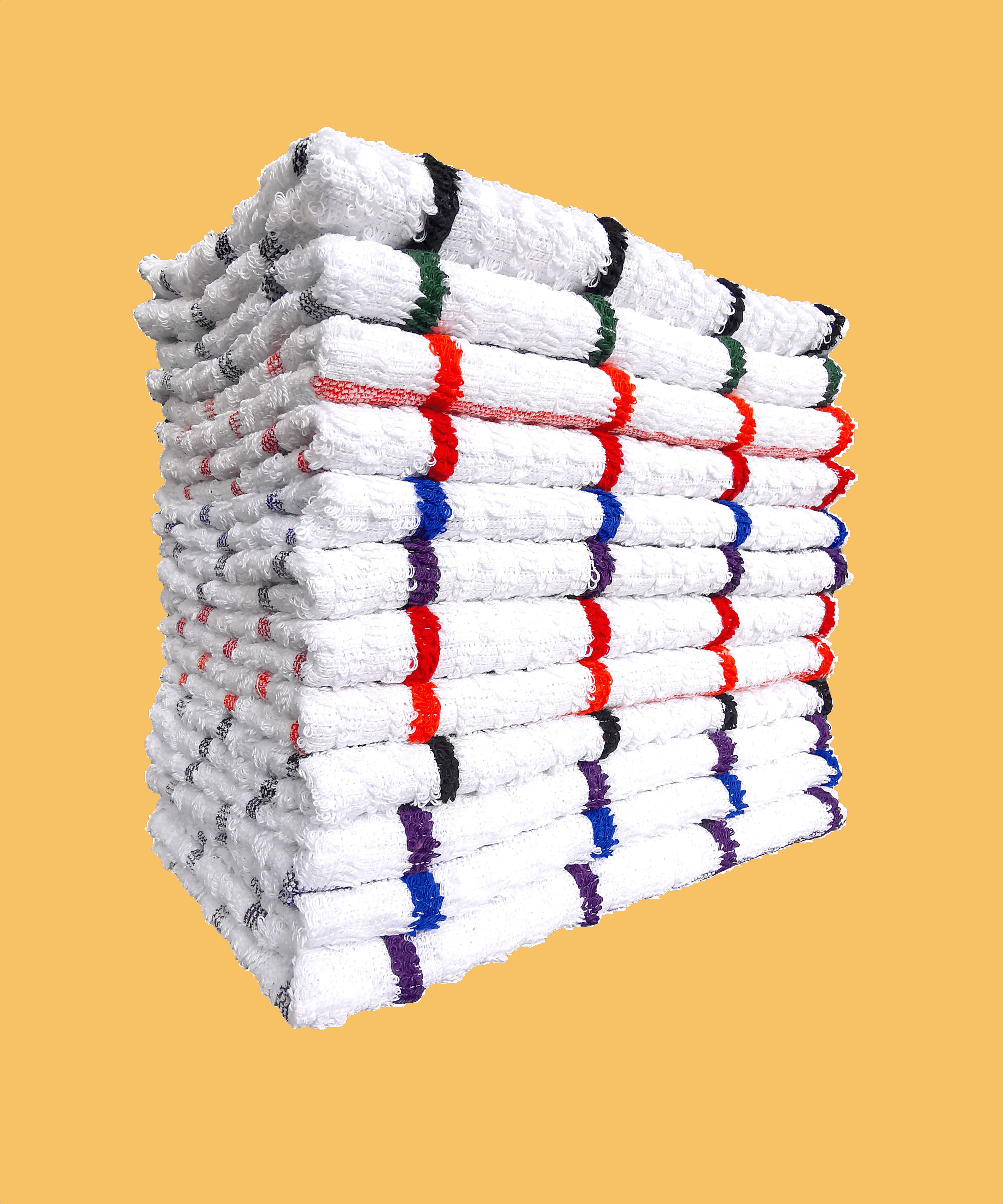 OLIVIA ROCCO Cotton Tea Towels – Pack of 12 Catering Grade Kitchen Towels