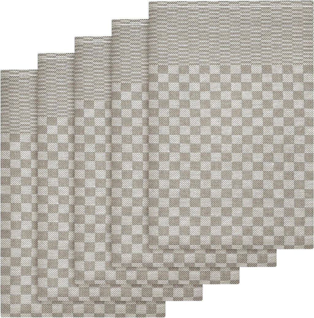 OLIVIA ROCCO Cotton Tea Towels – Pack of 5 Large Quick Dry Dish Cloths