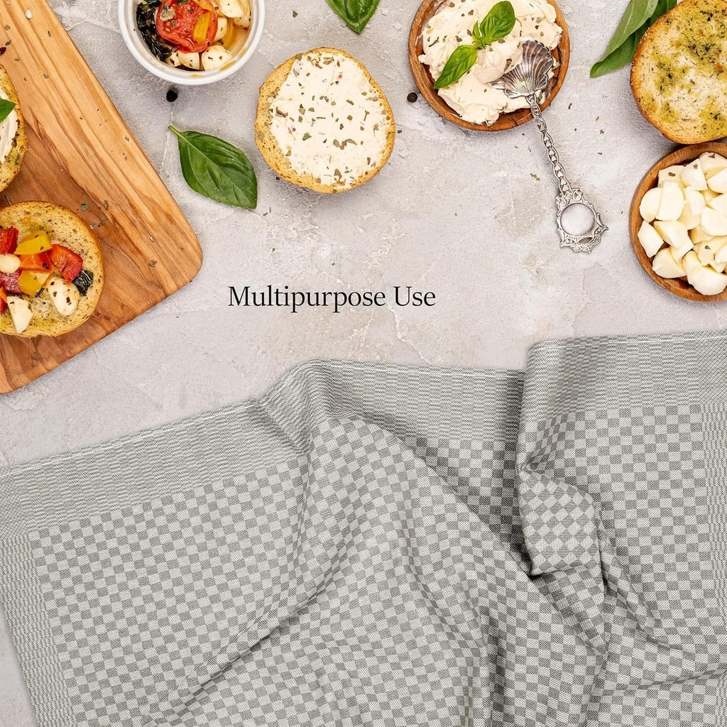 OLIVIA ROCCO Cotton Tea Towels – Pack of 5 Large Quick Dry Dish Cloths