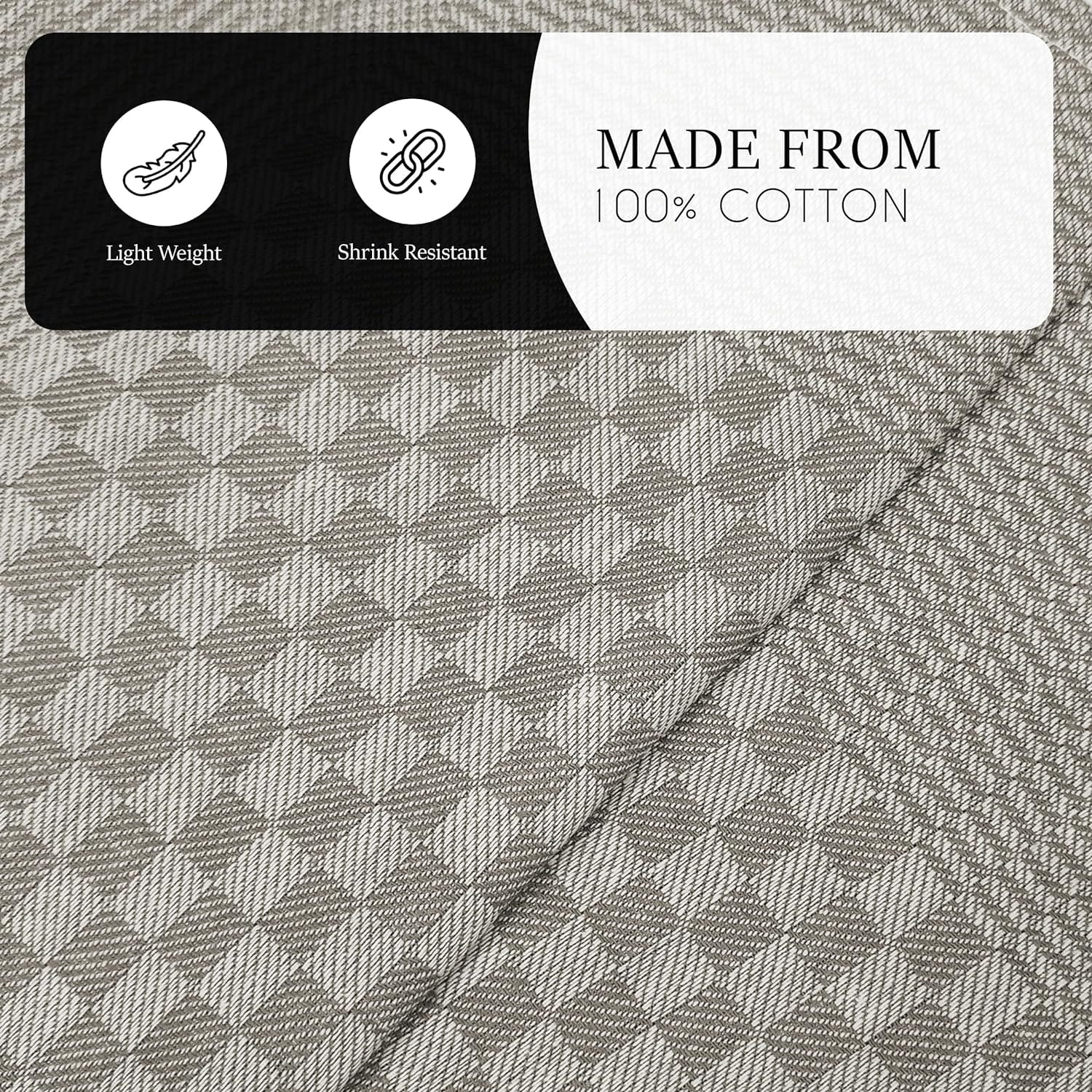OLIVIA ROCCO Cotton Tea Towels – Pack of 5 Large Quick Dry Dish Cloths
