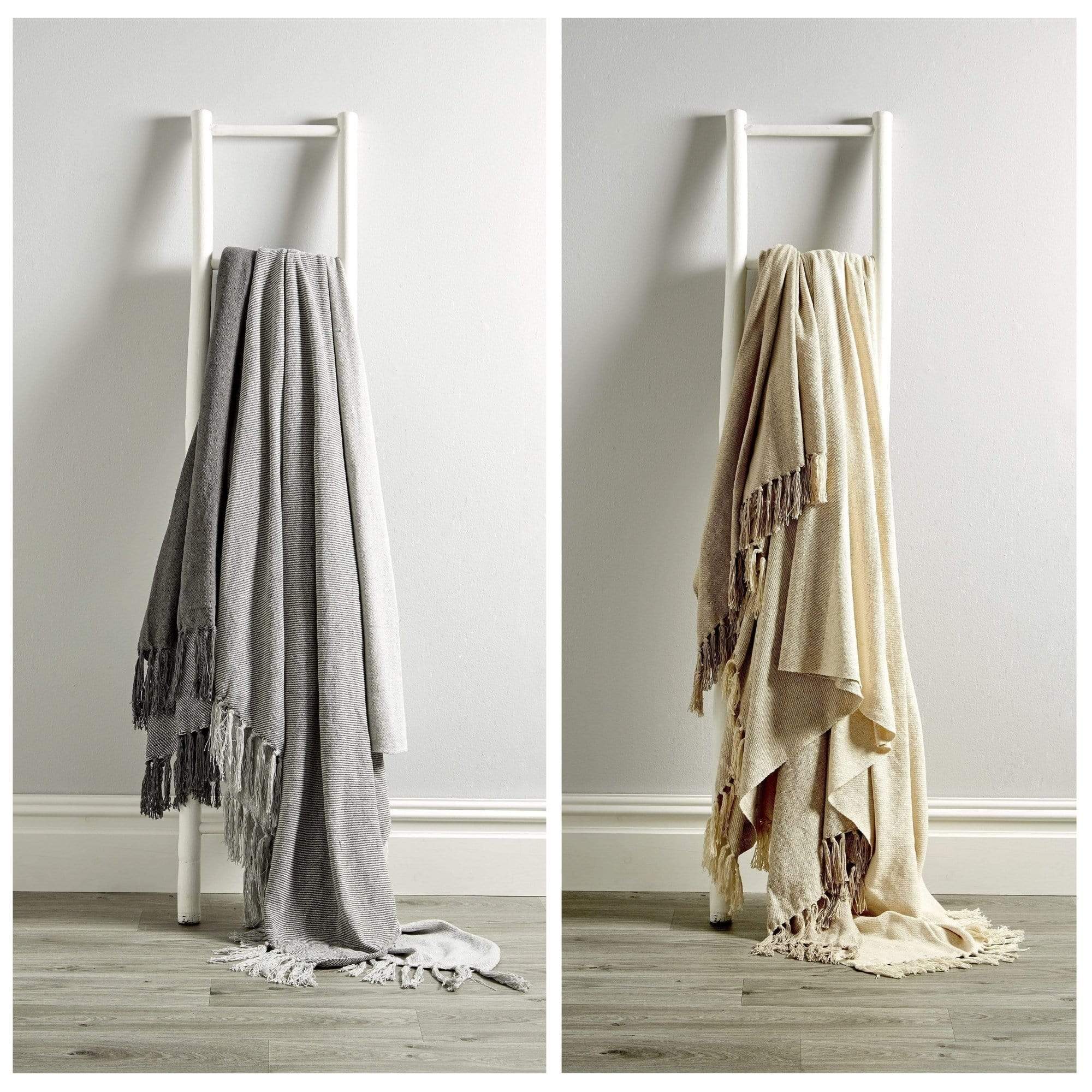 OLIVIA ROCCO Handwoven Large Check Pure Indian Cotton Throw Blanket