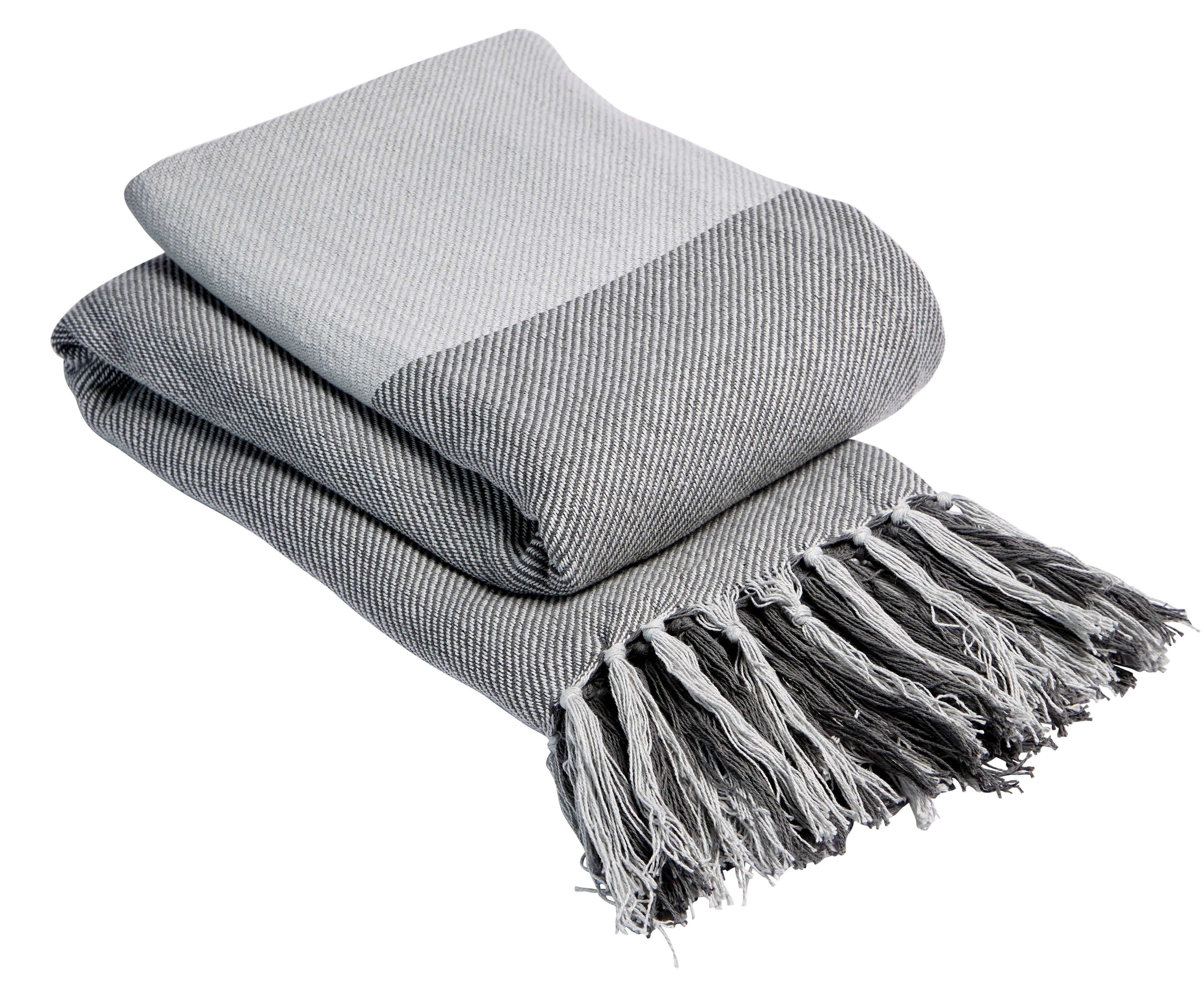 OLIVIA ROCCO Handwoven Large Check Pure Indian Cotton Throw Blanket